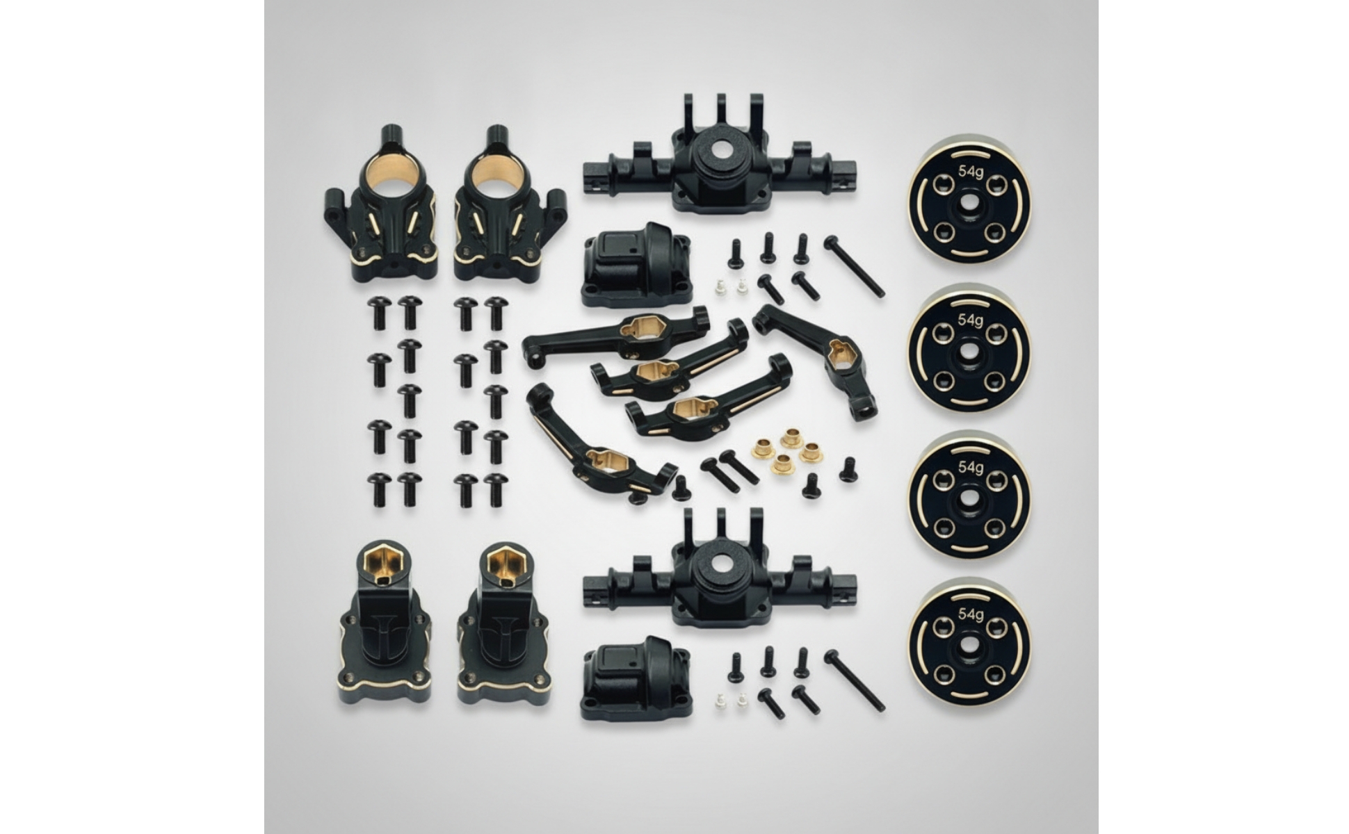 Axle Housing Kit Metal RC Car Parts with Screws Brass for Custom Builds