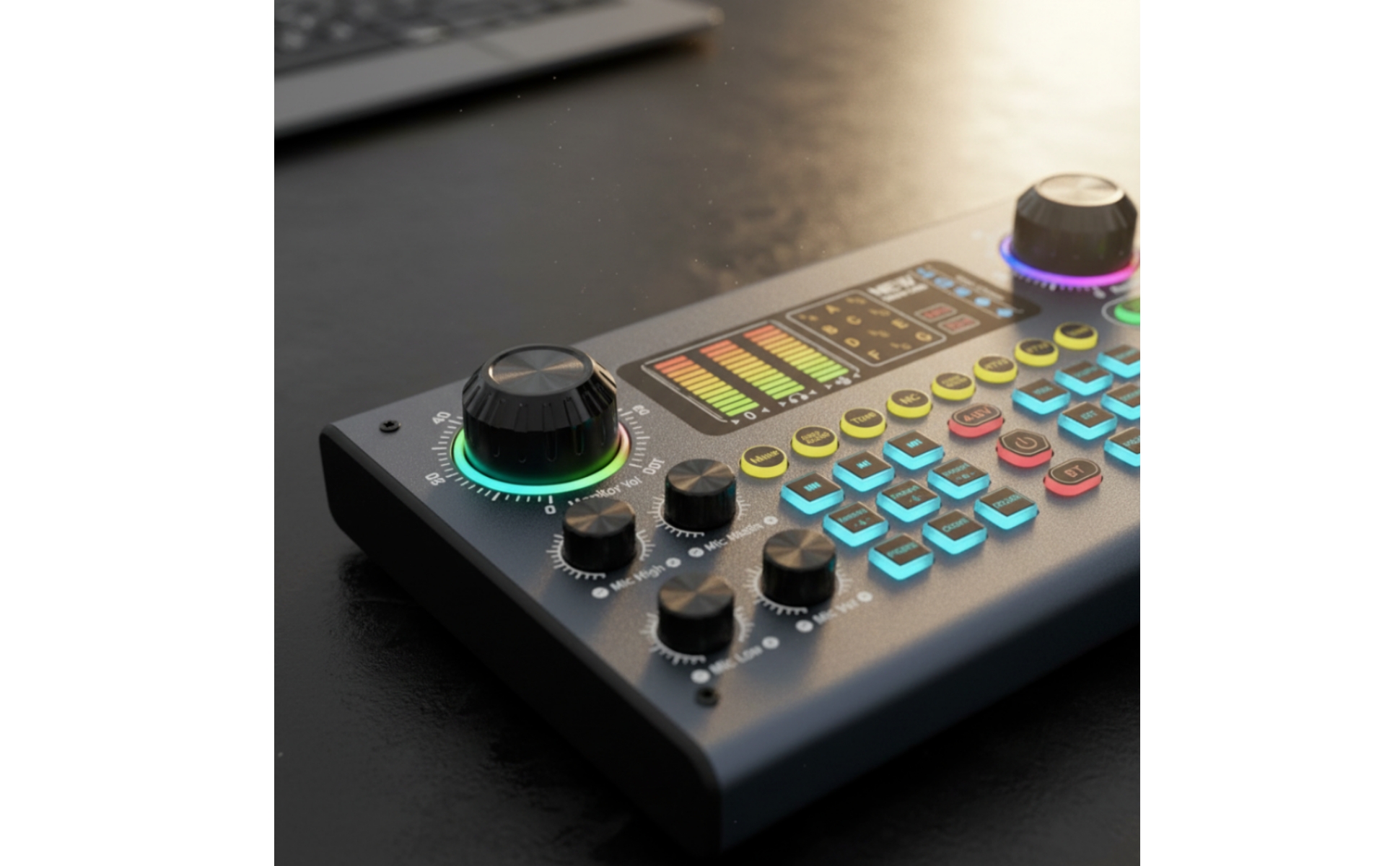 Desktop Audio Mixer Plug and Play Sound Card with 48V 48V Power Power USB