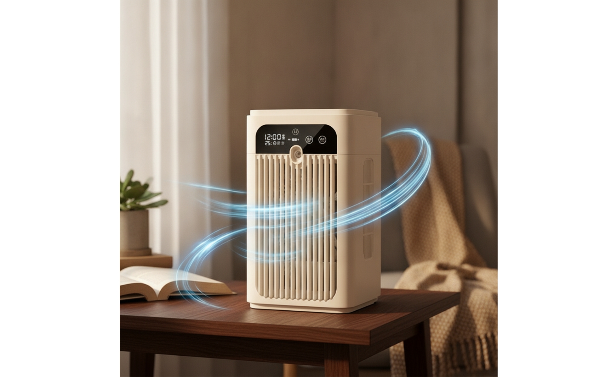 Fan with Cooling Mist Humidifier Touch Control Desk Fan with Water Tank