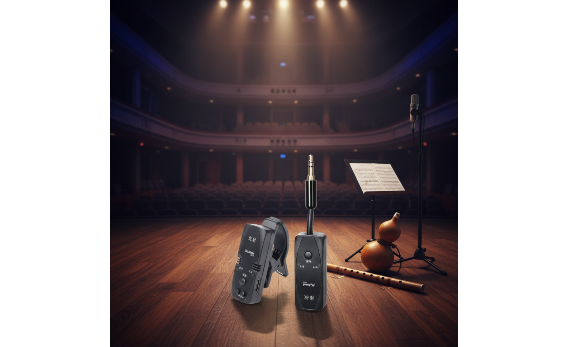 Wind Instrument Pickup Wireless Clamp-on Pickup Rechargeable for Stage