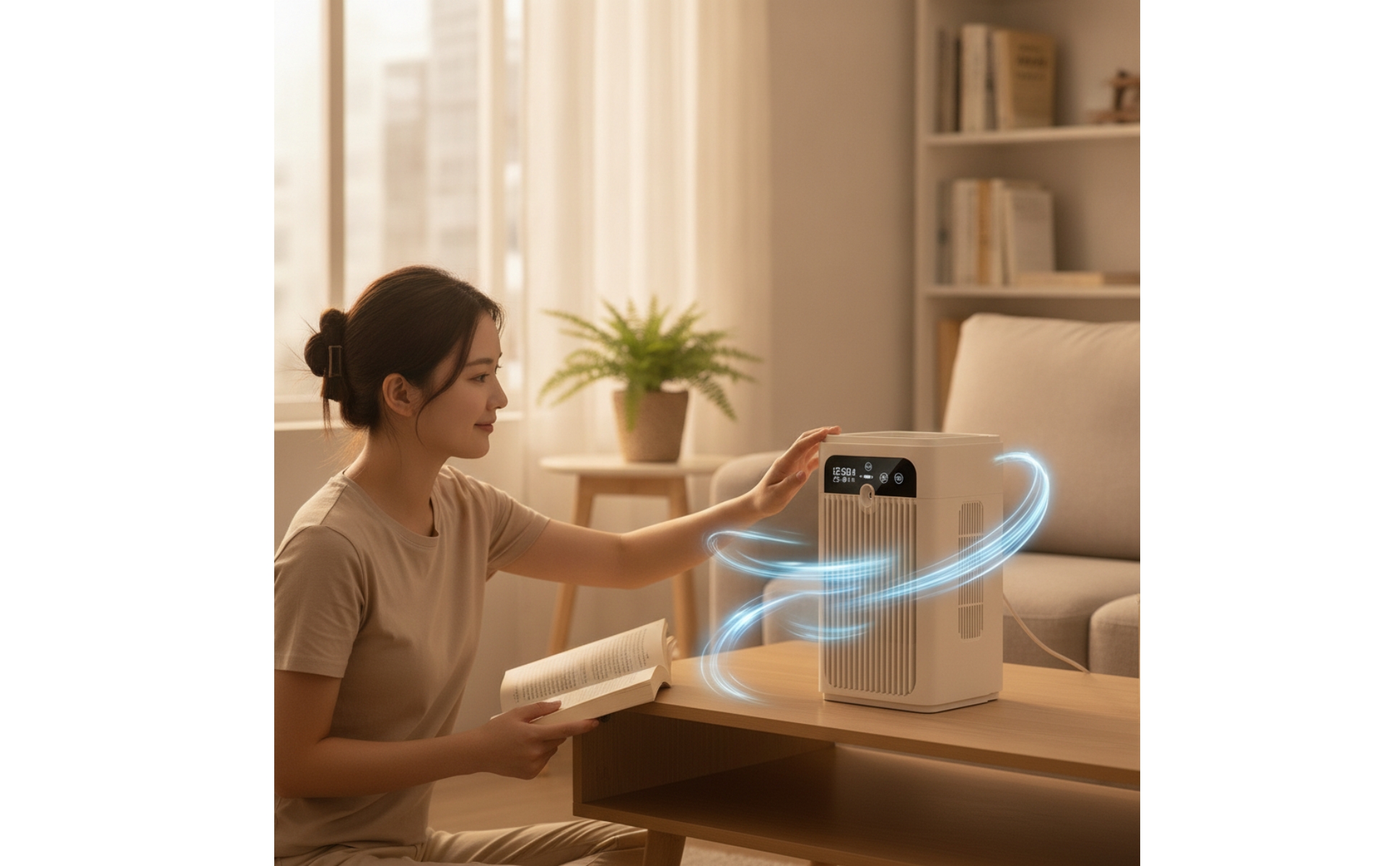 Fan with Cooling Mist Humidifier Touch Control Desk Fan with Water Tank