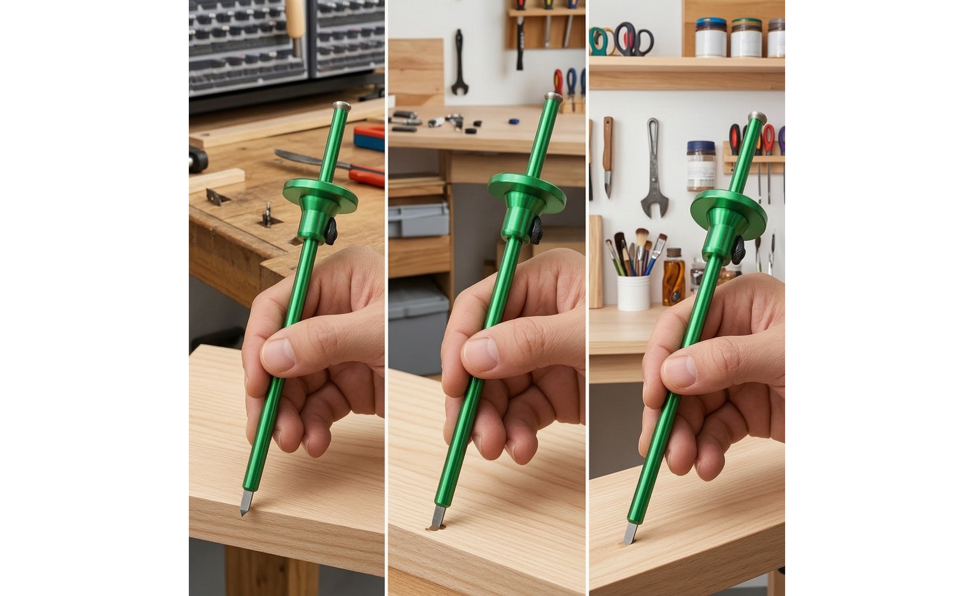 Wheel Marking Gauge Aluminum Alloy Marking Gauge with Scale Micro-Réglable