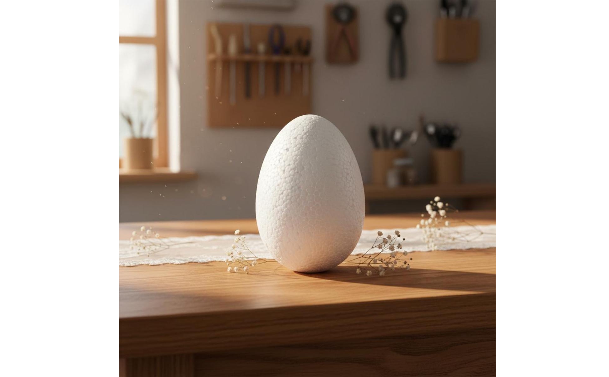 Foam Egg Polished Surface Craft Foam Egg Lightweight for School Projects