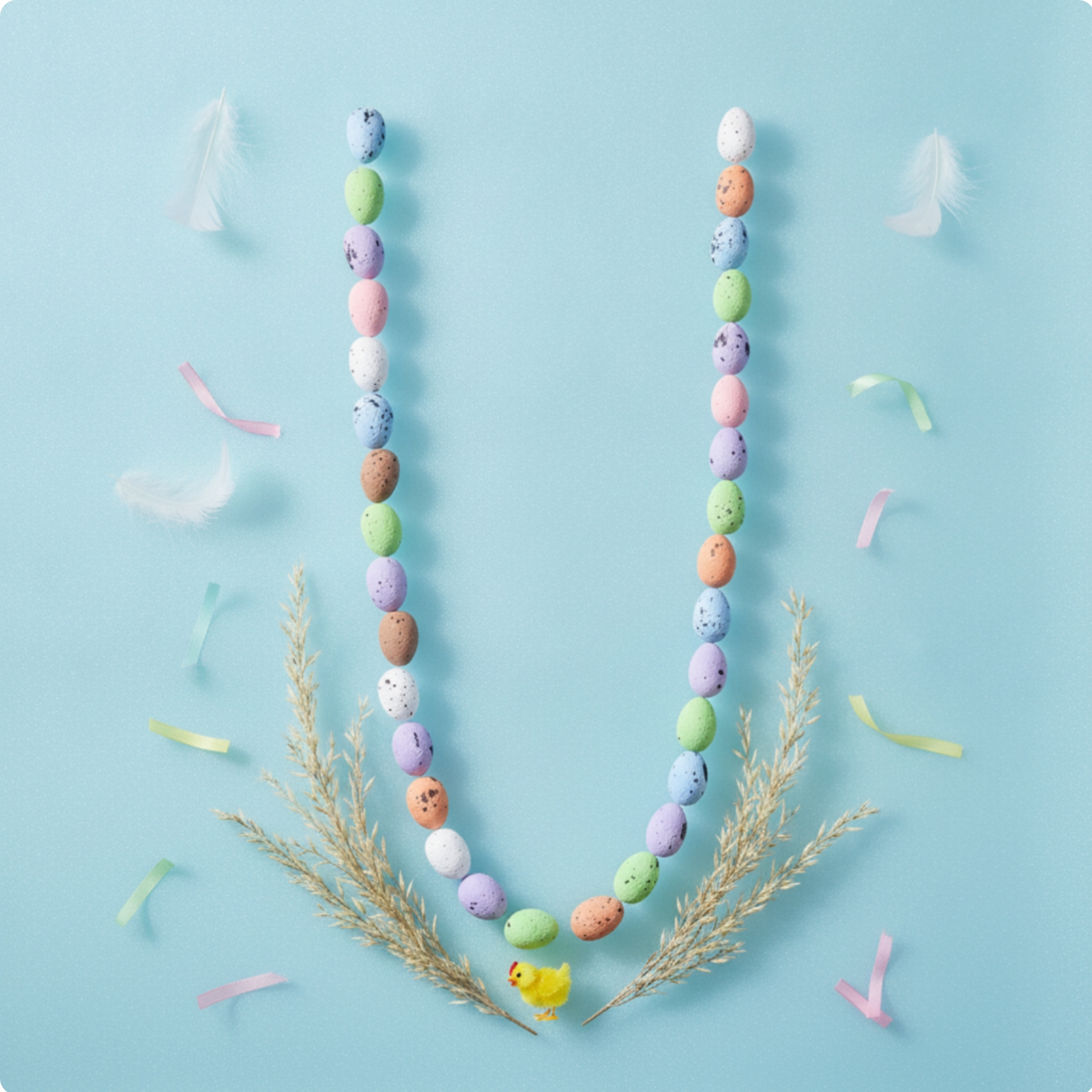 Easter Egg Garland Reusable Pastel Egg Vine Lightweight for Mantelpiece