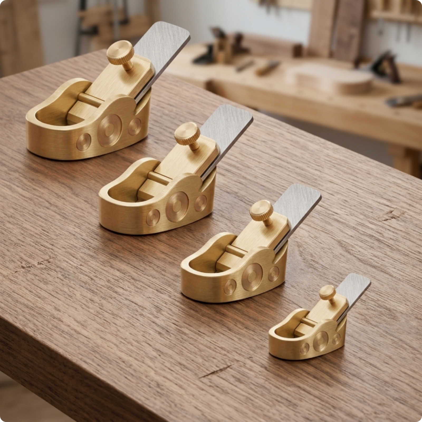 4 Pieces Thumb Plane Adjustable Tool Miniature for Woodworkers