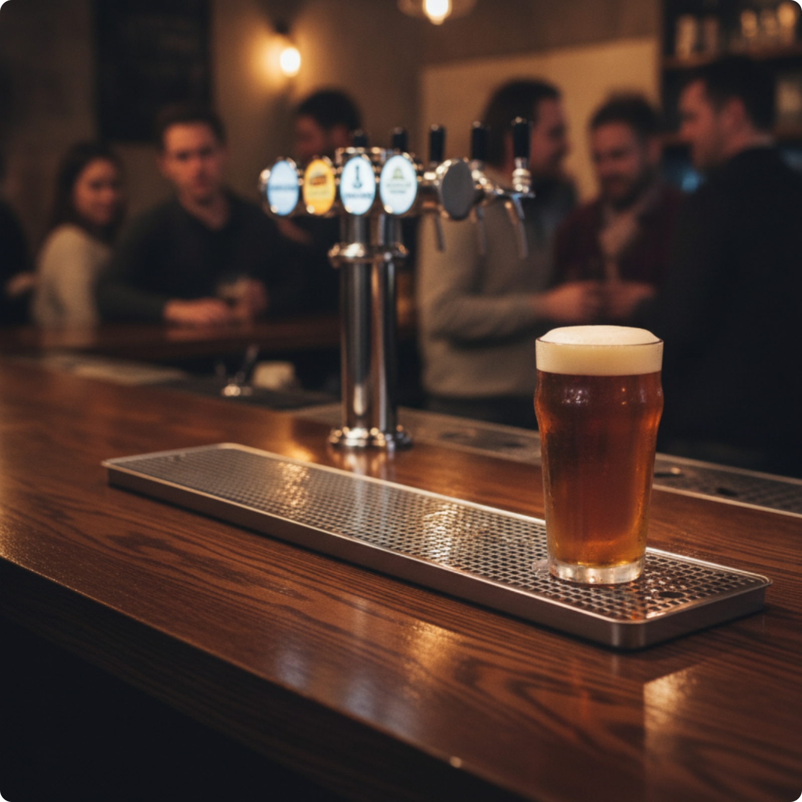 Bier-Auffangschale aus Rostbeständiger Stahl Zubehör Gelocht für Theke