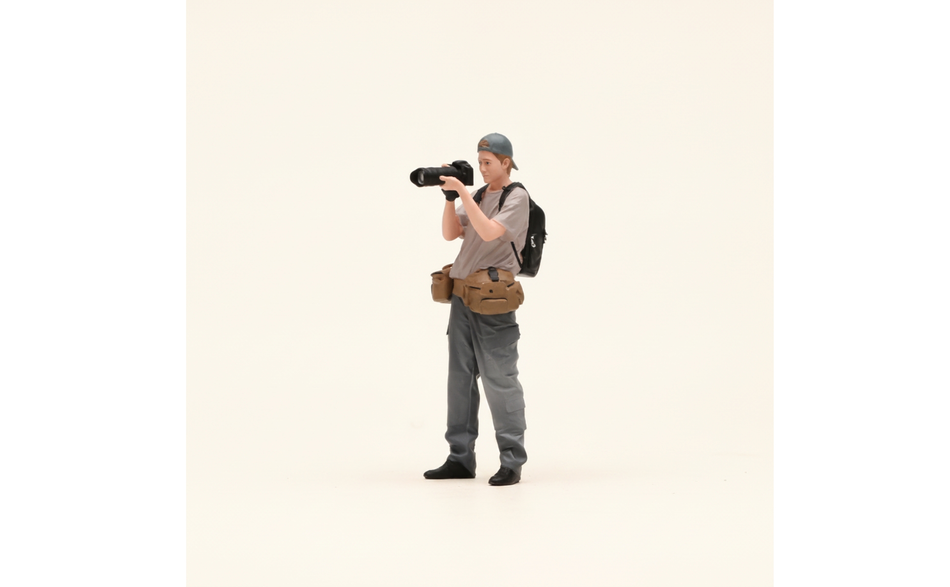 Miniature Photographer Figure 1/18 Scale Photographer Figure Hand-Painted