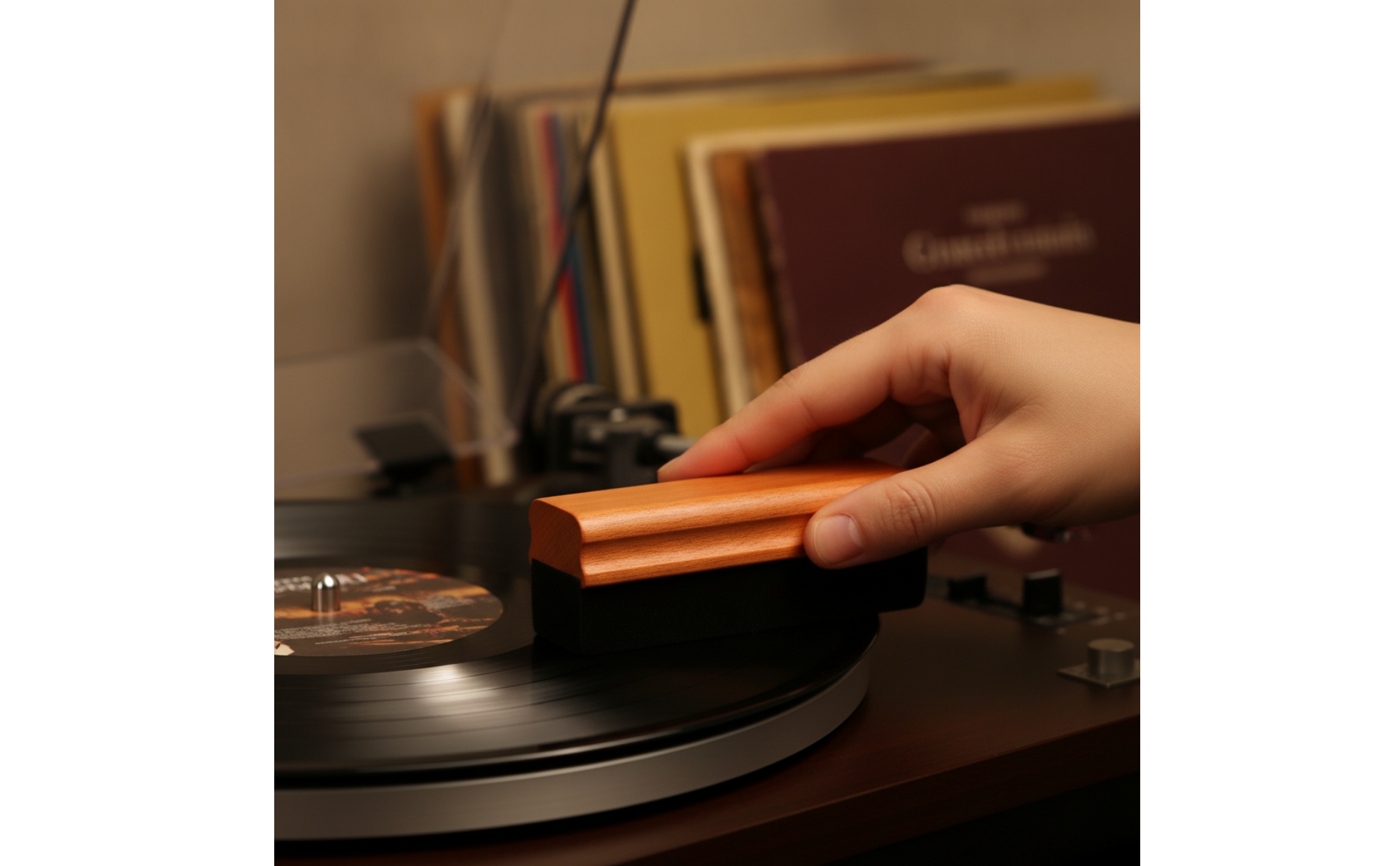 Vinyl Vinyl Cleaning Brush Dust Removal for Turntable, Audiophiles, Collectors