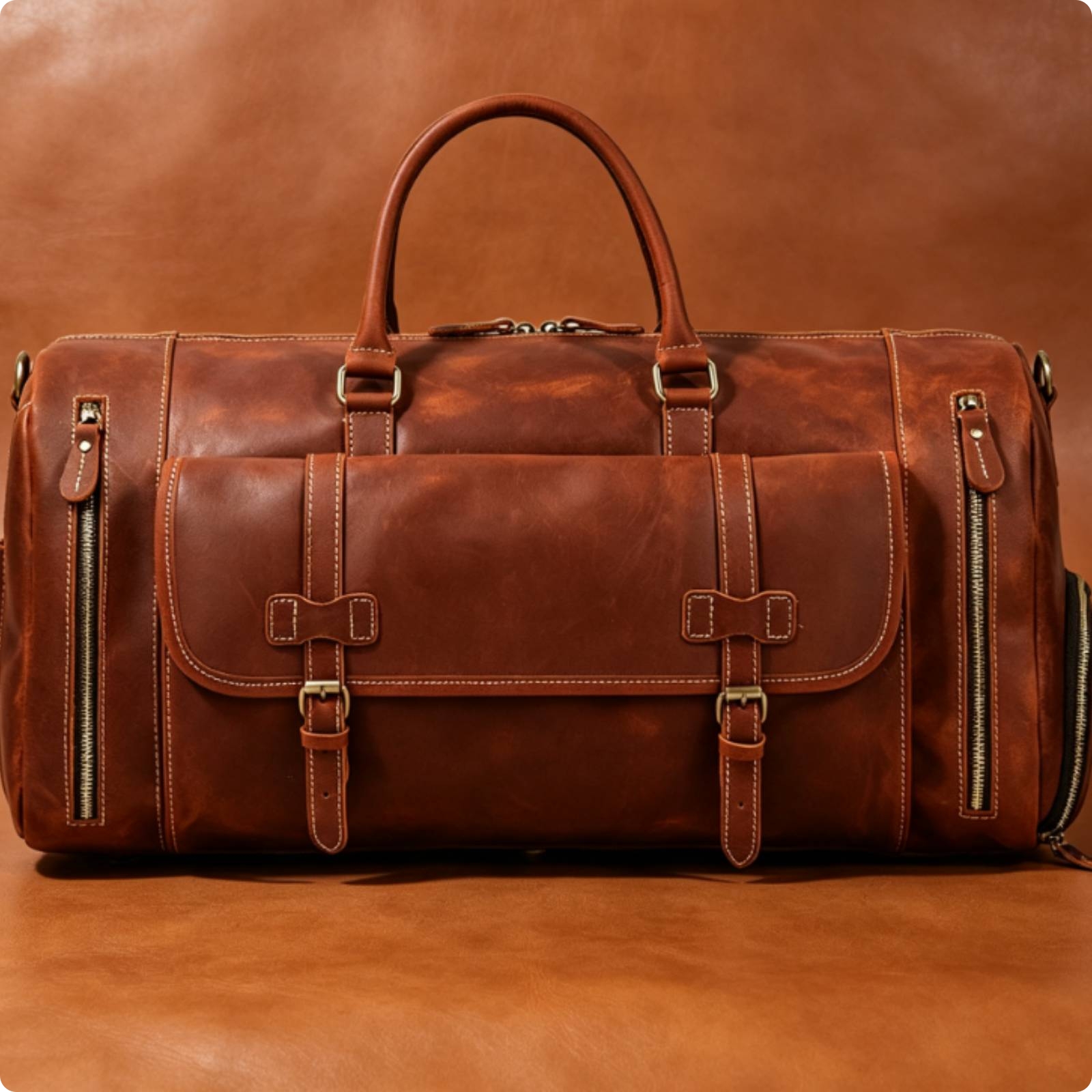 Leder-Reisetasche Hochwertig Reisetasche mit Schultergurt Stilvoll für Reisende