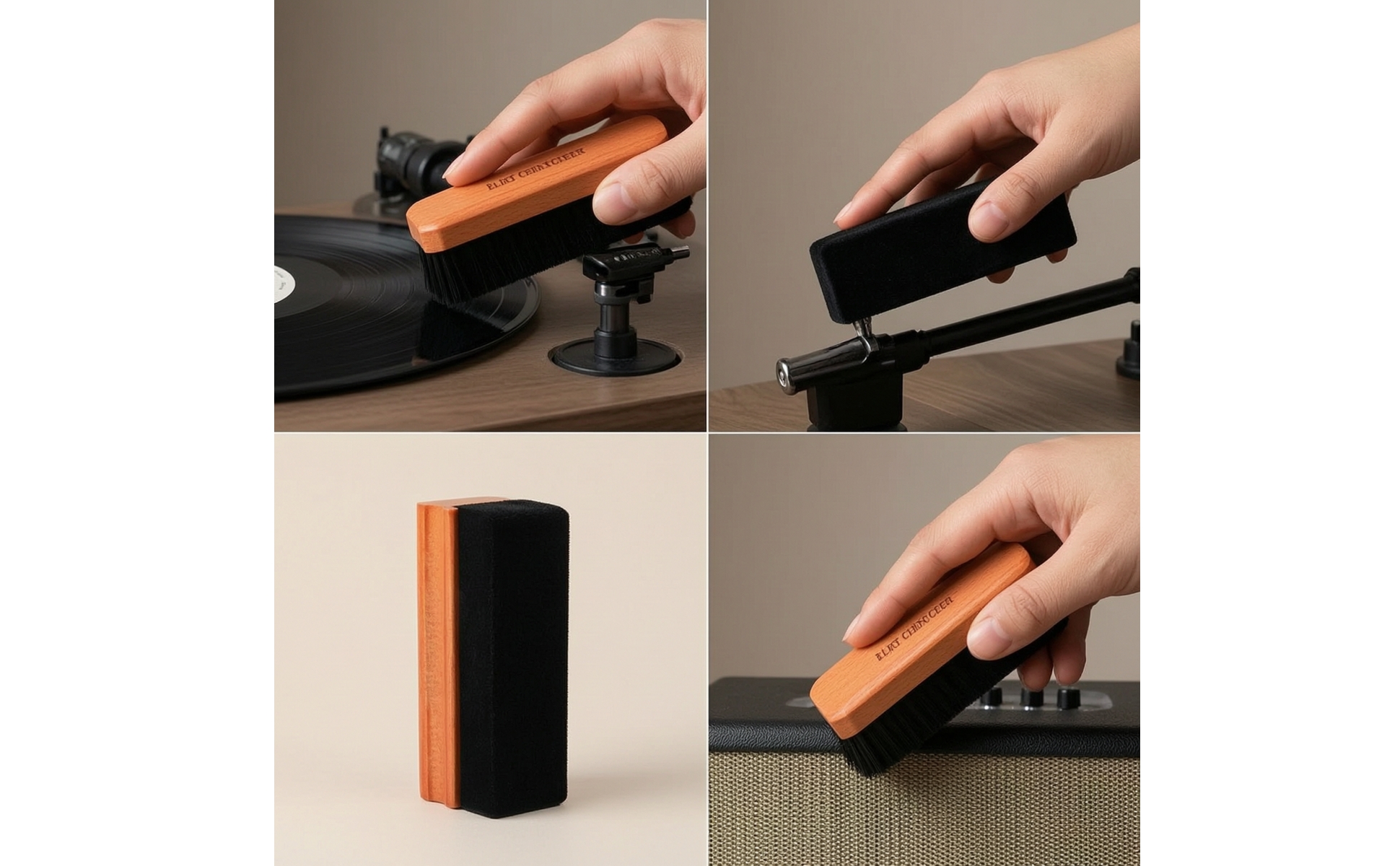 Vinyl Vinyl Cleaning Brush Dust Removal for Turntable, Audiophiles, Collectors