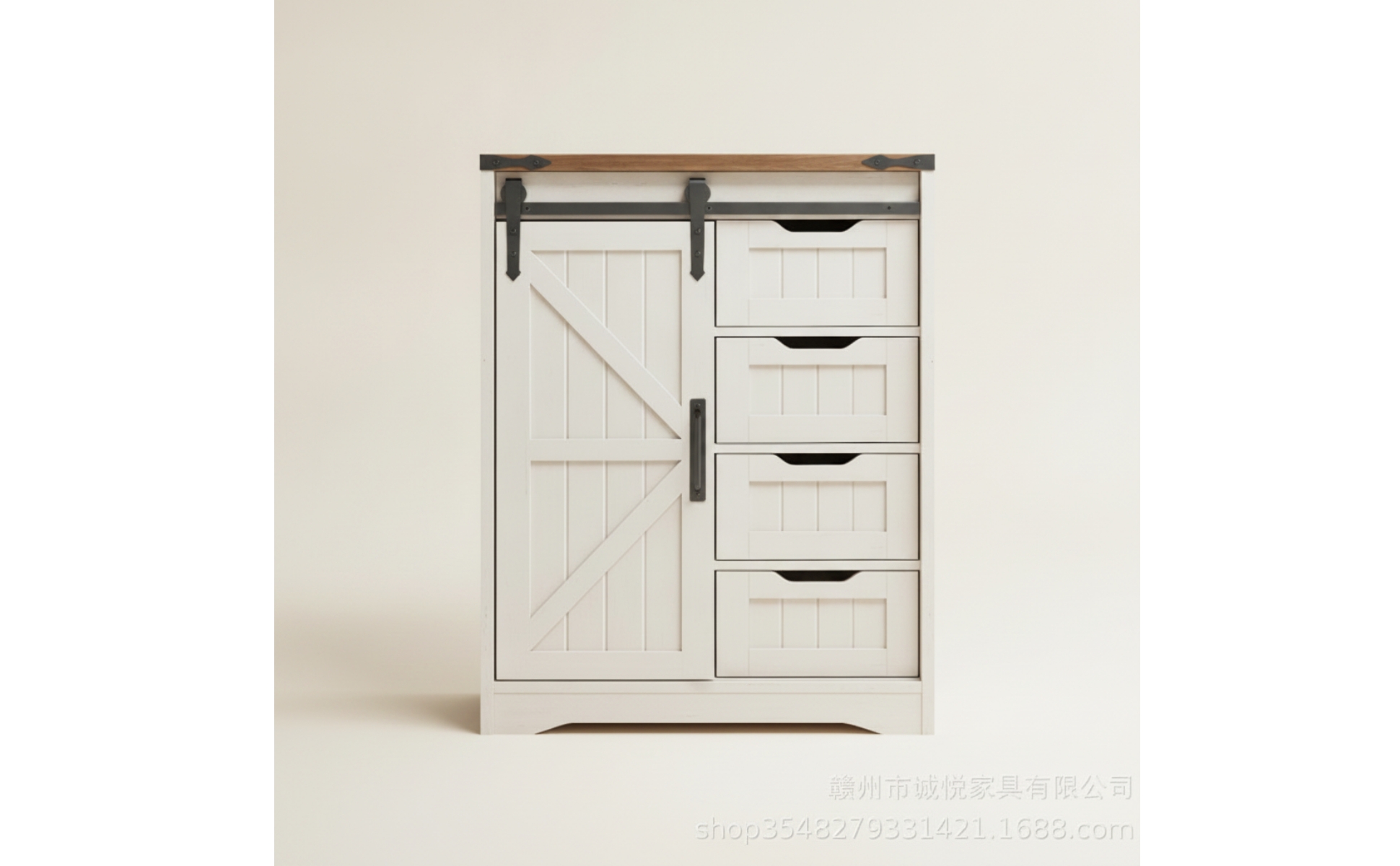 Storage Cabinet with Drawers and Door Stylish Cupboard Farmhouse for Bathroom