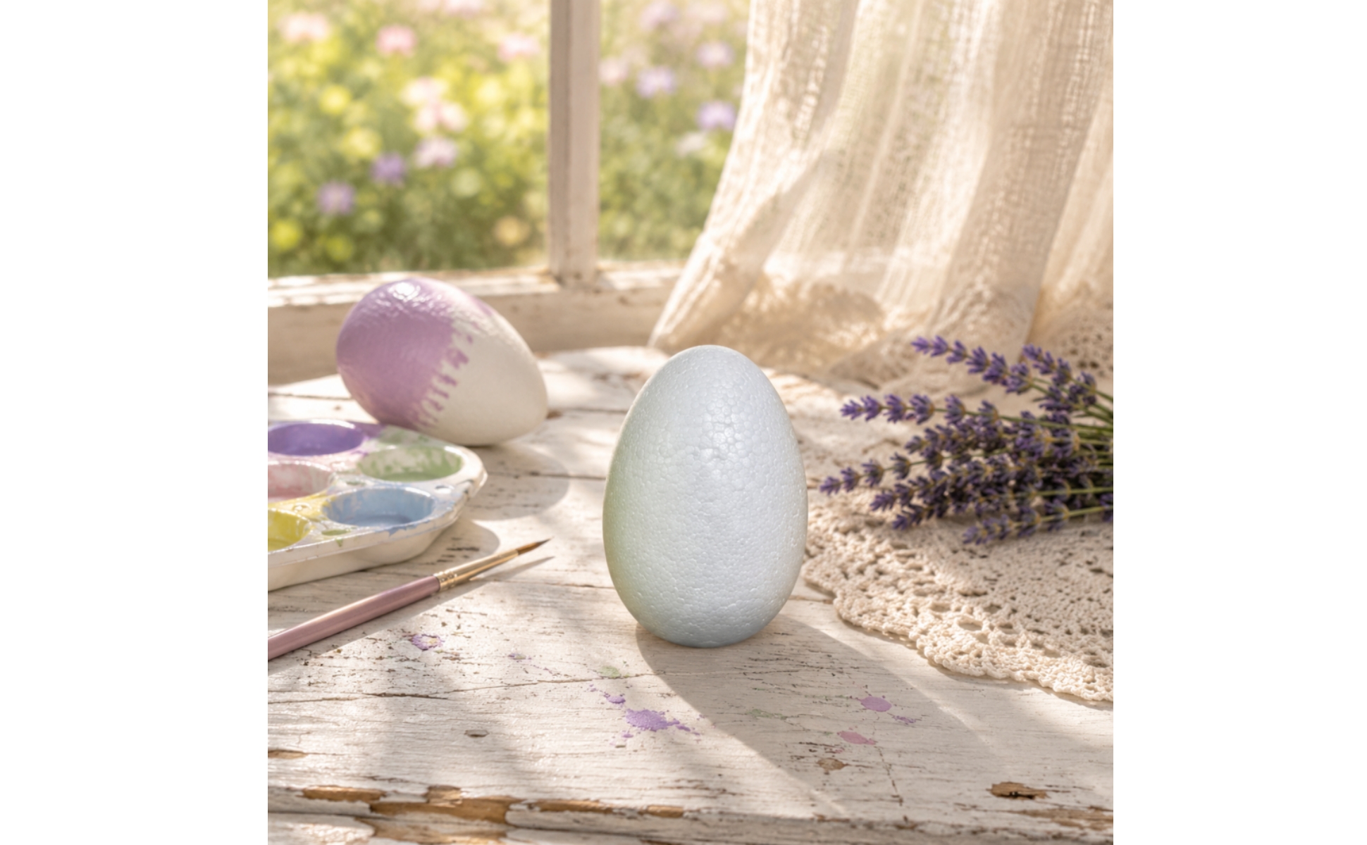Foam Egg Polished Surface Craft Foam Egg Lightweight for School Projects