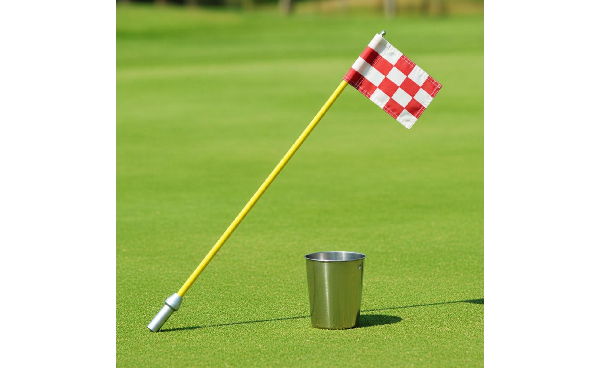 Golf Flagpole with Cup Stainless Steel Golf Flagstick with Cup Rust-Resistant