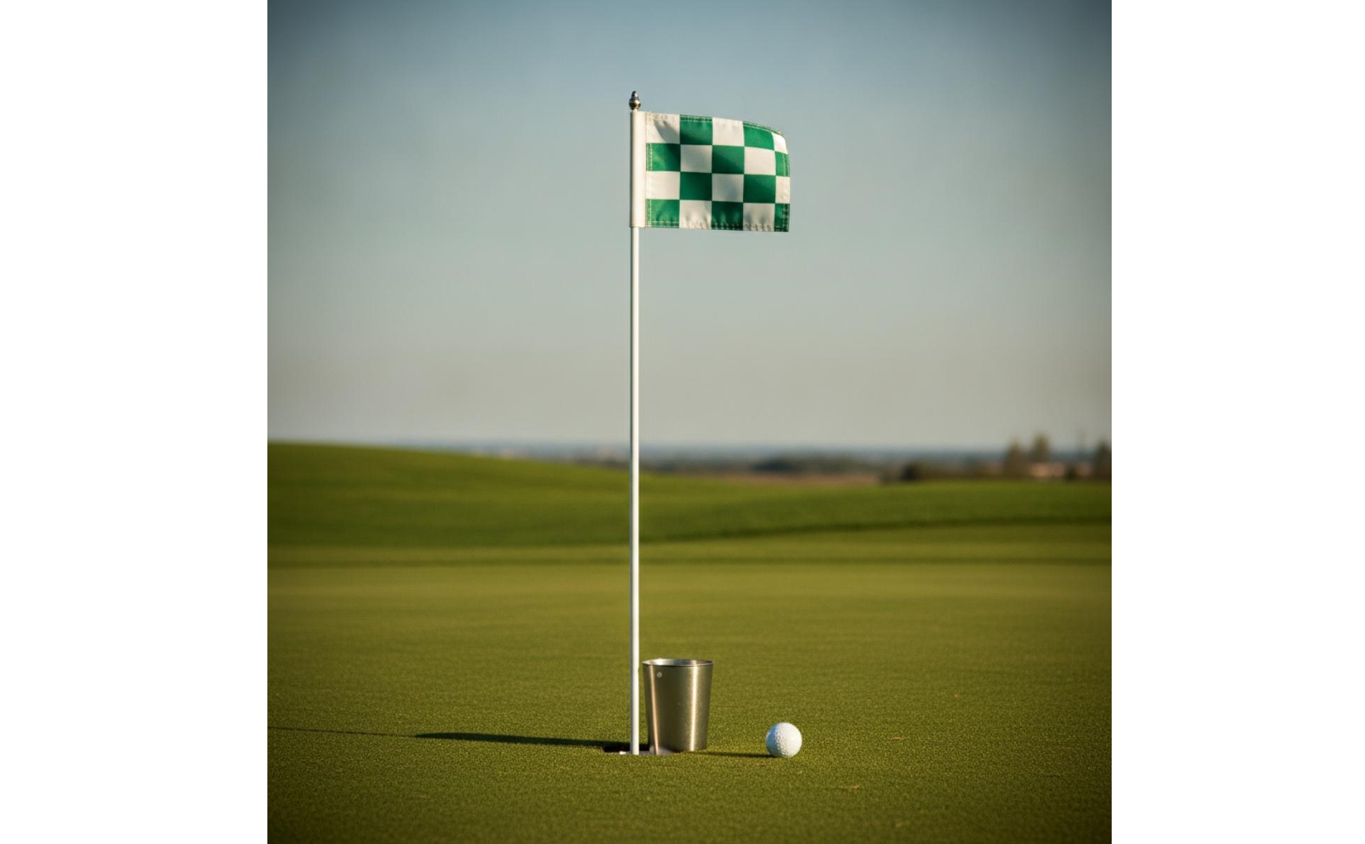 Golf Flagpole with Cup Stainless Steel Golf Flagstick with Cup Rust-Resistant