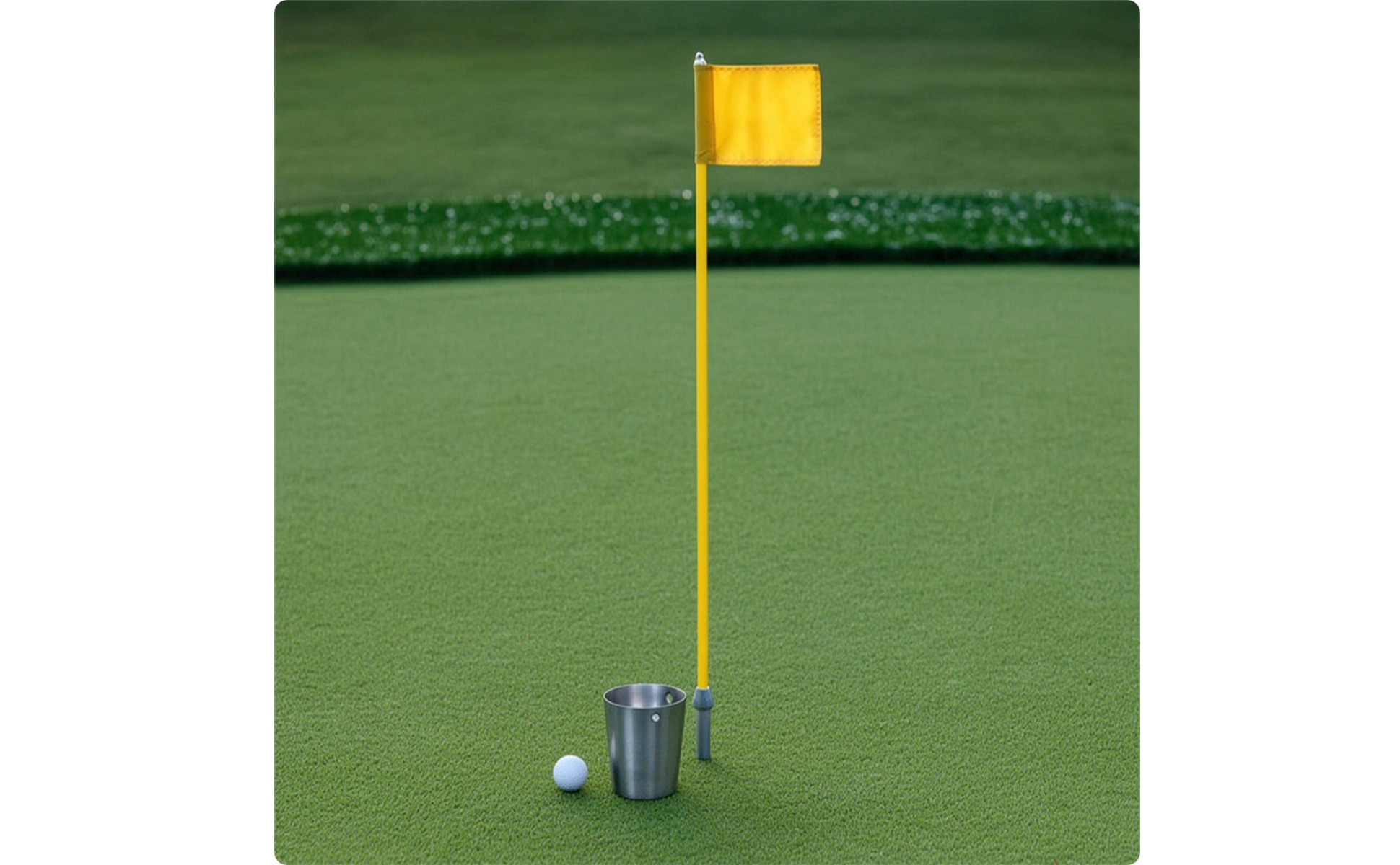 Golf Flagpole with Cup Stainless Steel Golf Flagstick with Cup Rust-Resistant