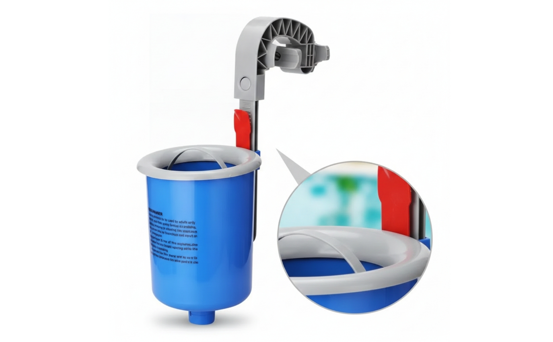 Surface Skimmer with Mounting Arm Wall-Mounted Floating Pool Skimmer Adjustable