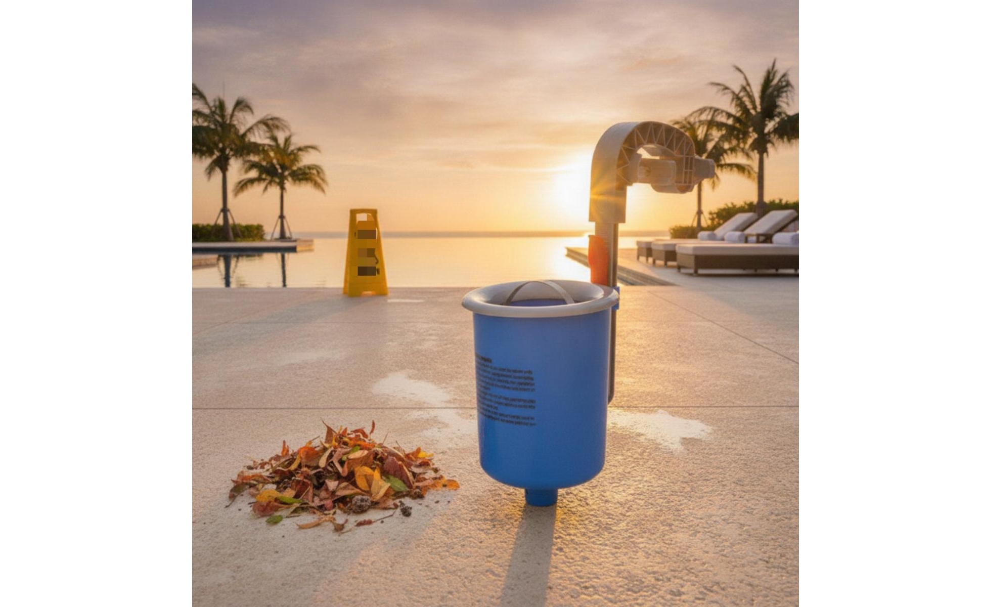 Surface Skimmer with Mounting Arm Wall-Mounted Floating Pool Skimmer Adjustable