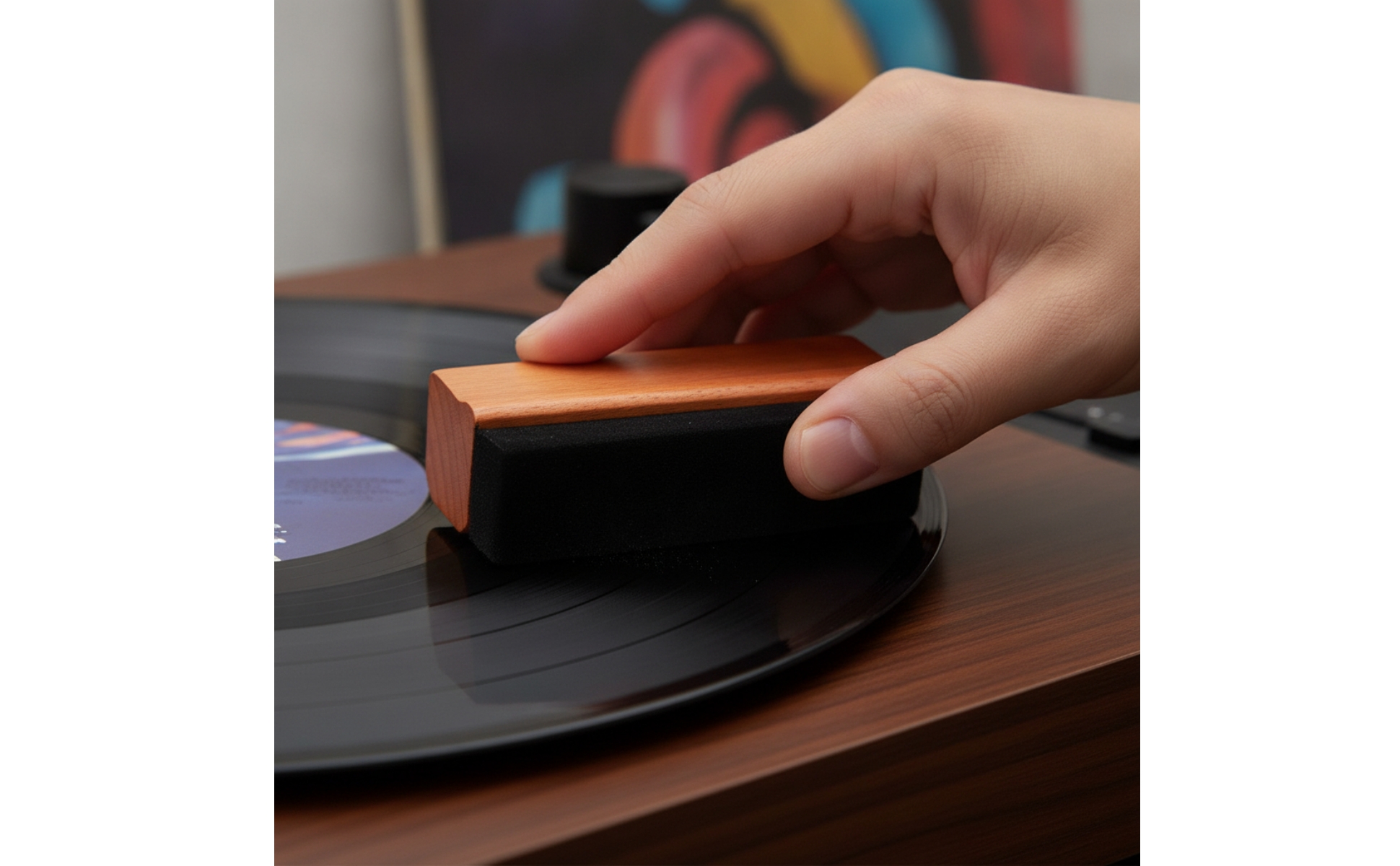 Vinyl Vinyl Cleaning Brush Dust Removal for Turntable, Audiophiles, Collectors