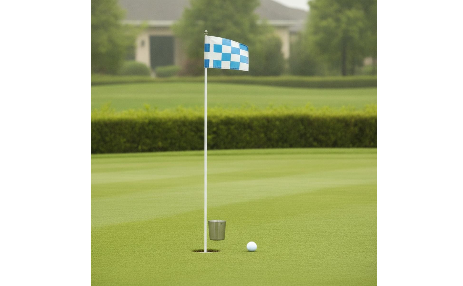 Golf Flagpole with Cup Stainless Steel Golf Flagstick with Cup Rust-Resistant