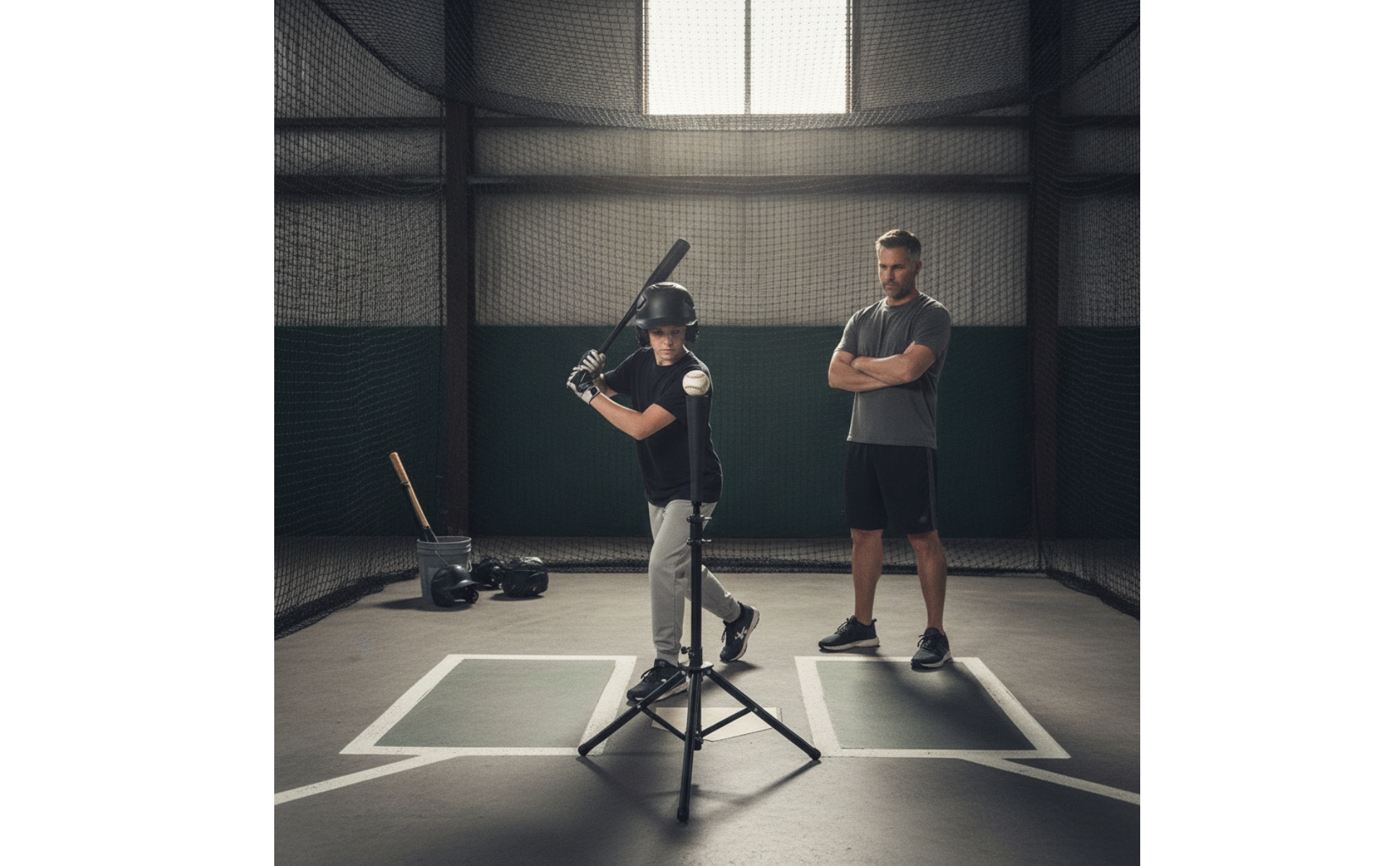 Baseball Batting Tee Height Adjustable Tripod Batting Tee Portable