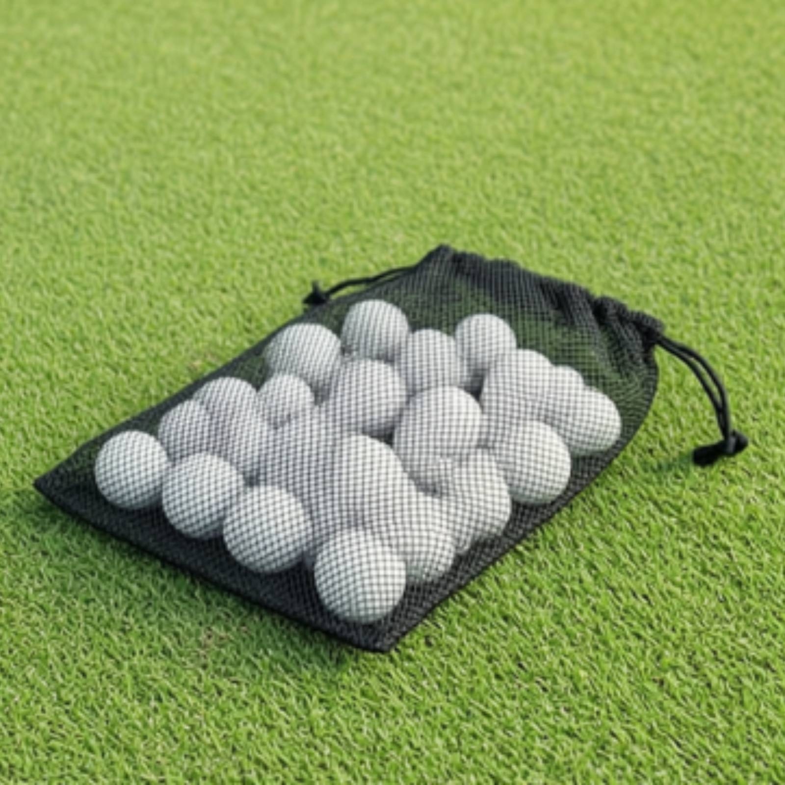 Golfballbeutel mit Kordelzug vielseitig Golfballtasche stabil für Golfplatz - Produktbild 5