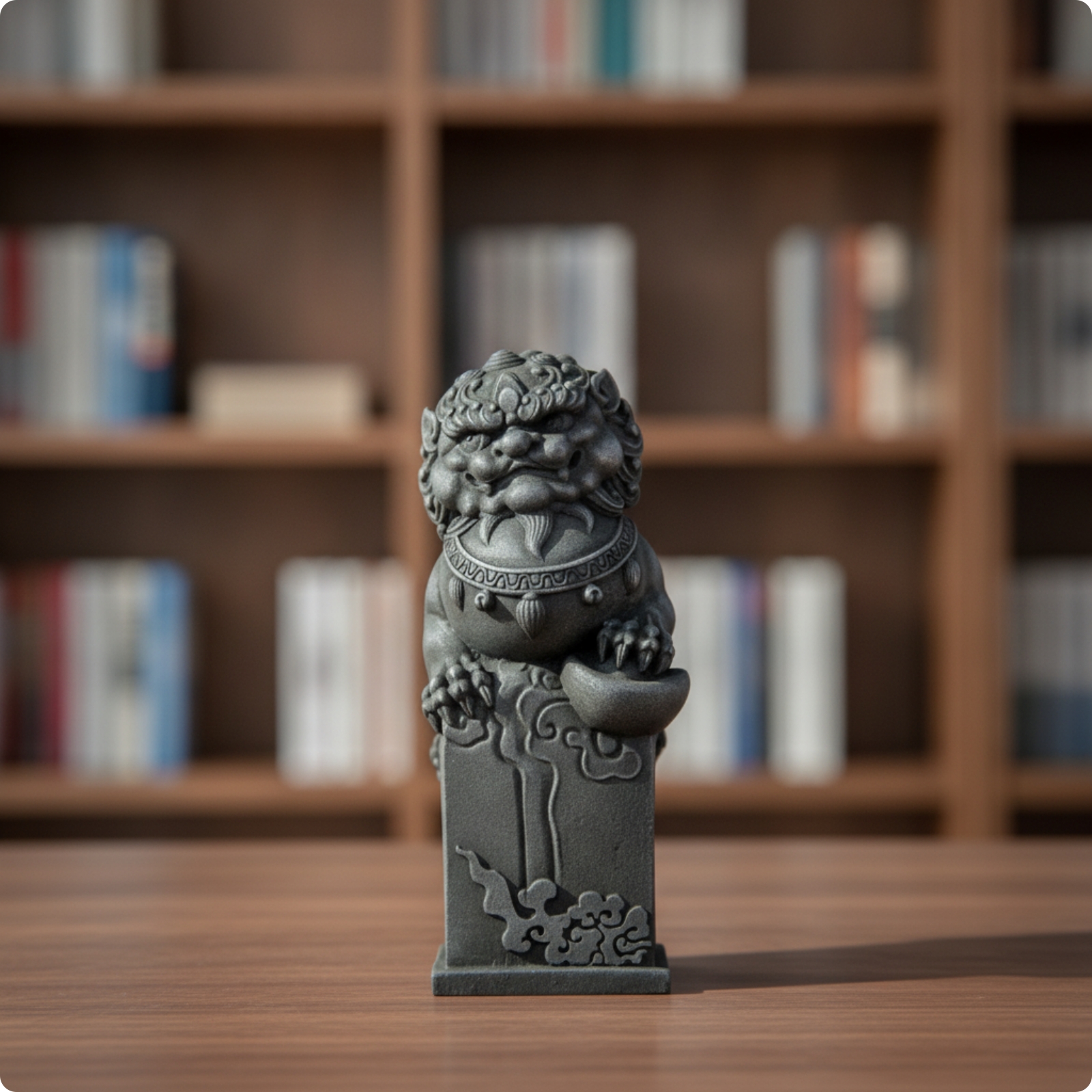 Löwenfigur Antik Löwenstatue Kompakt für Schreibtisch