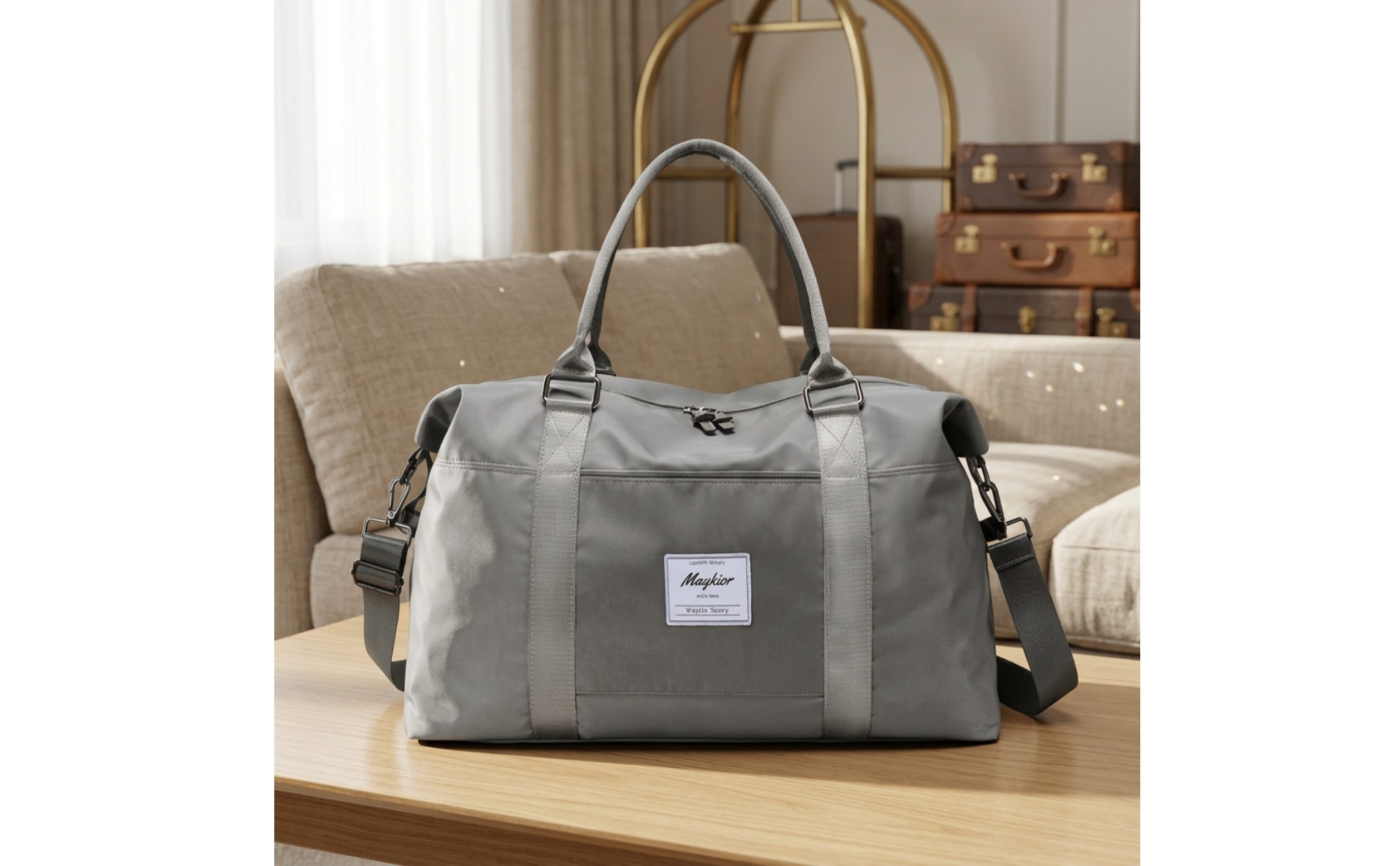 Duffel Bag with Wet Pocket Multi-Compartment Travel Duffel with Shoulder Strap