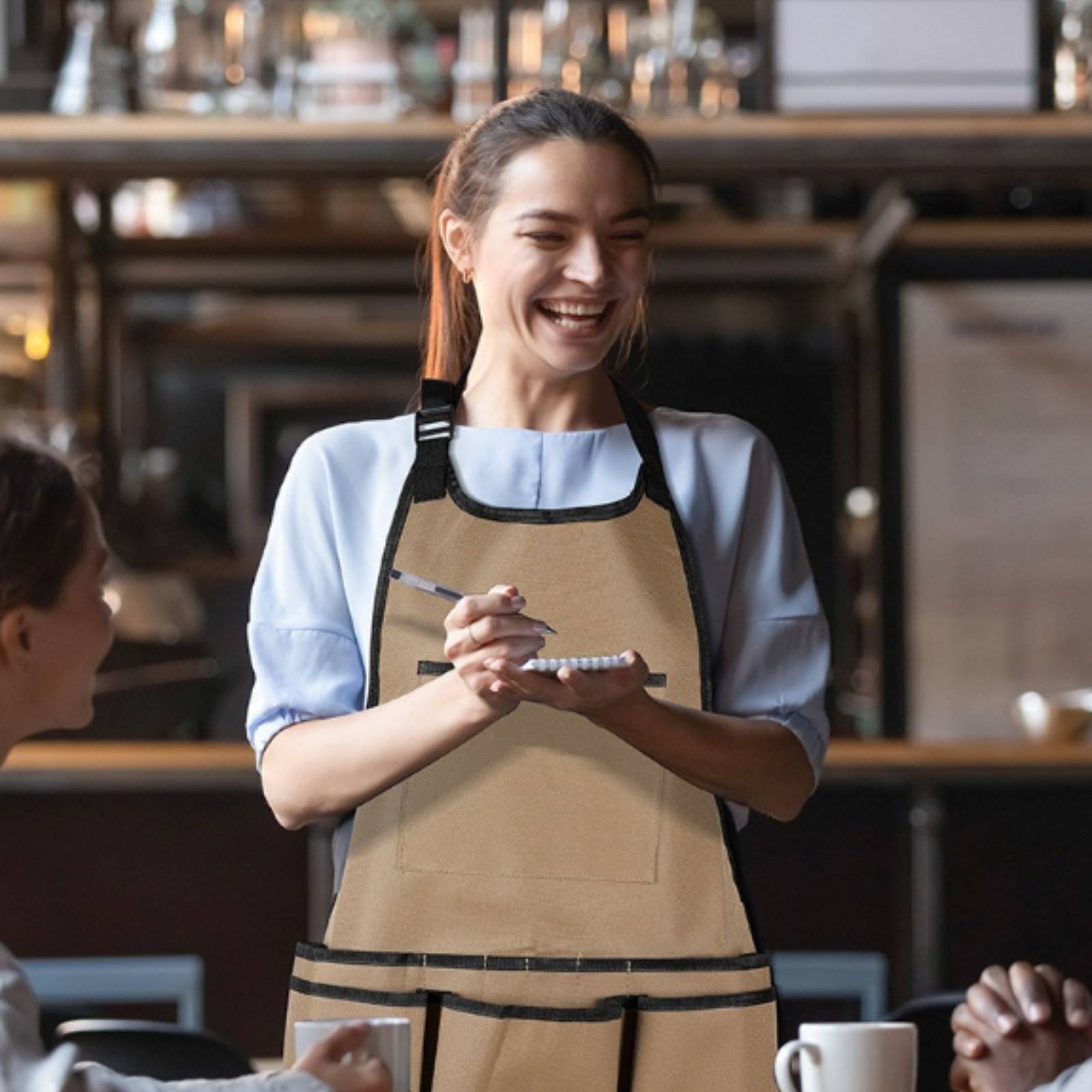 Canvas Apron with Pockets Multi-Pocket Tool Apron with Pockets Water-Resistant - Produktbild 3