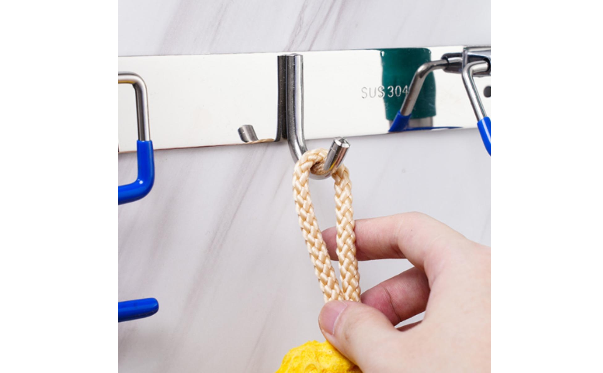 Wandhakenleiste wandmontiert gerätehalter mit haken platzsparend für badezimmer