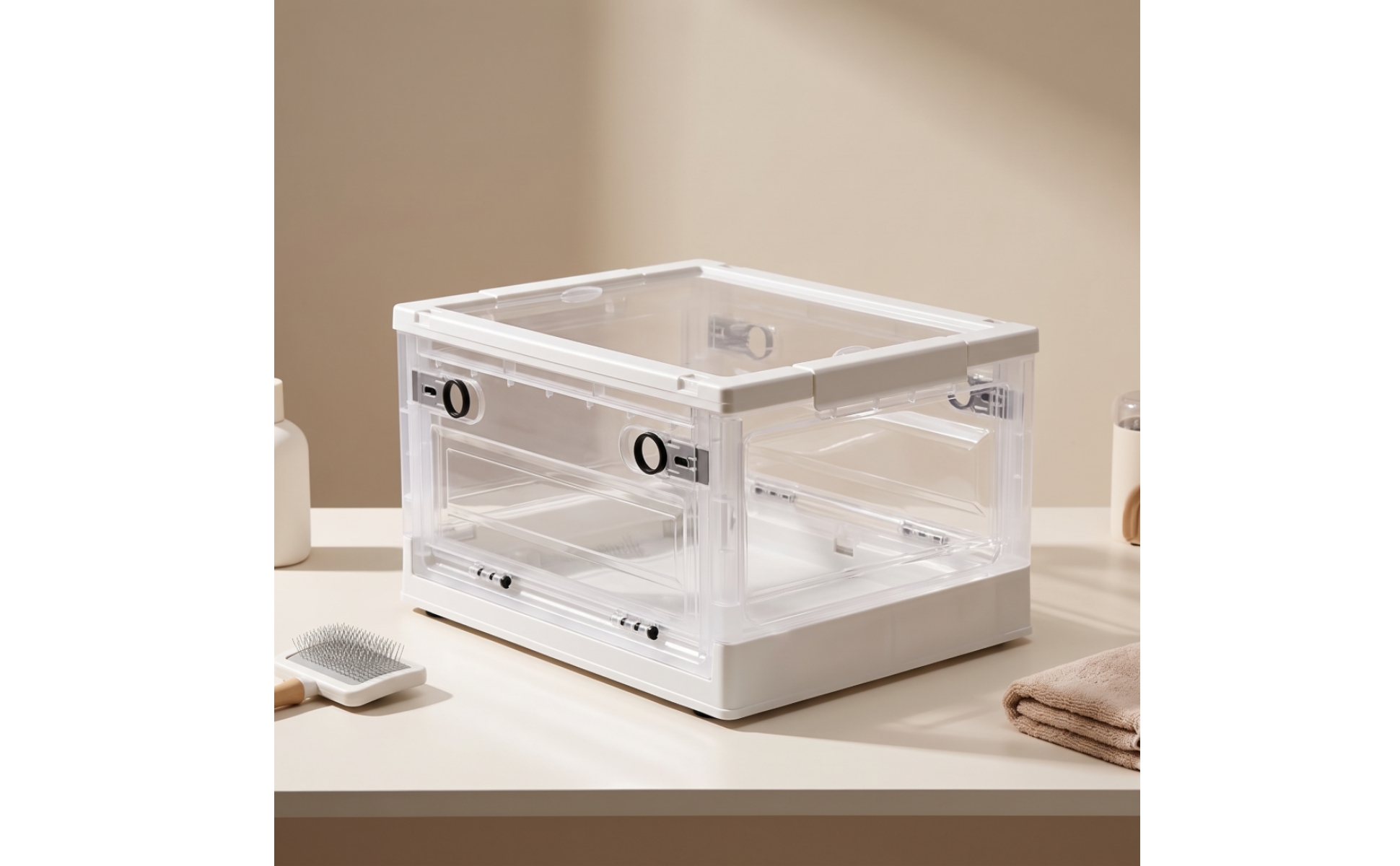 Katzentrockenbox faltbar hundetrockenbox transparent für hundepflege, hundesalon