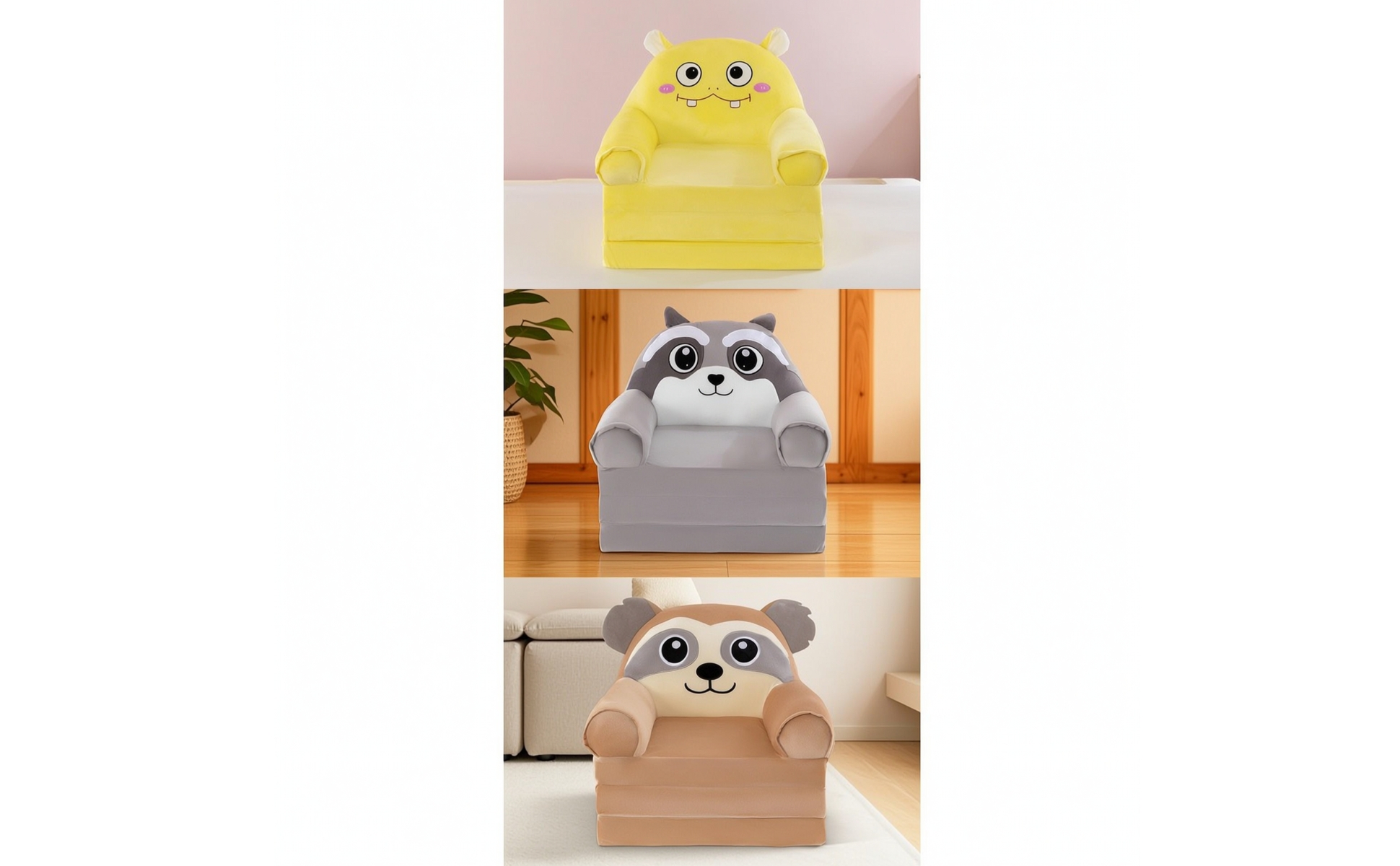Foldable Sofa Chair Child-Sized Kids Sofa Chair Soft for Playroom, Toddlers
