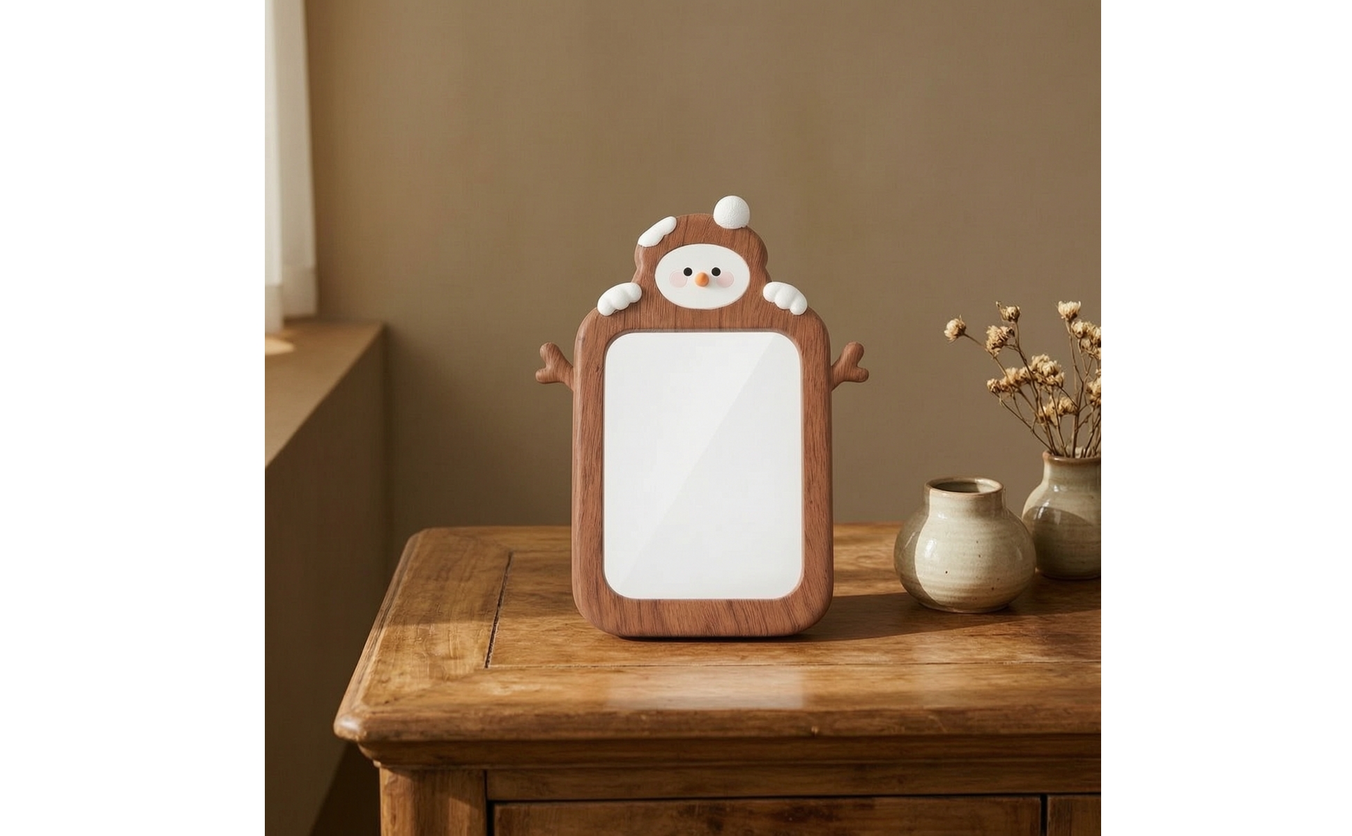 Snowman Photo Frame Winter Snowman Picture Frame Festive for Nursery, Families