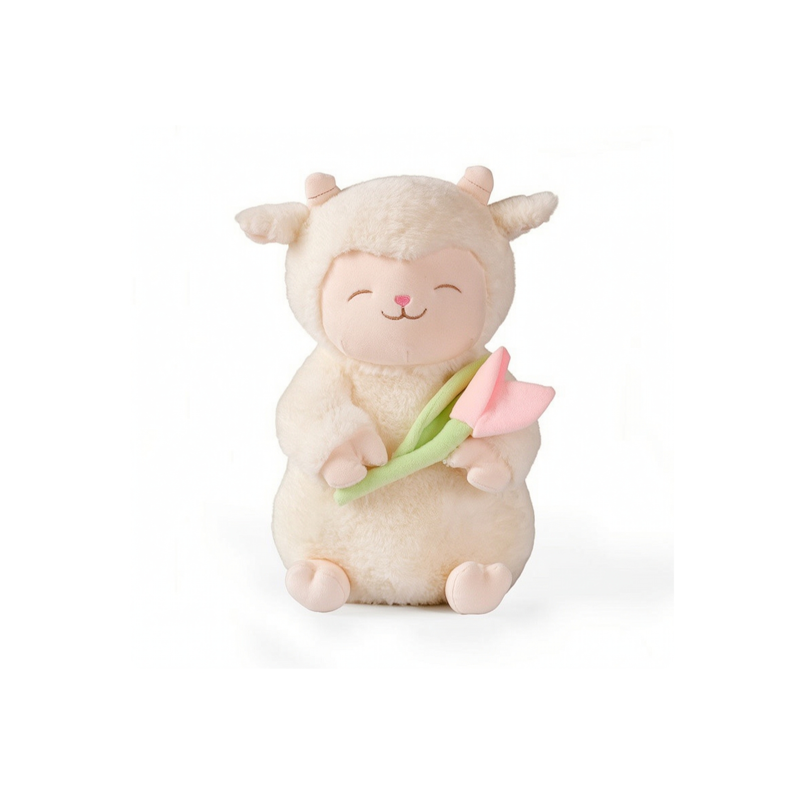 Sheep with Soft Flower Sheep Plushie Fuzzy for Toddlers