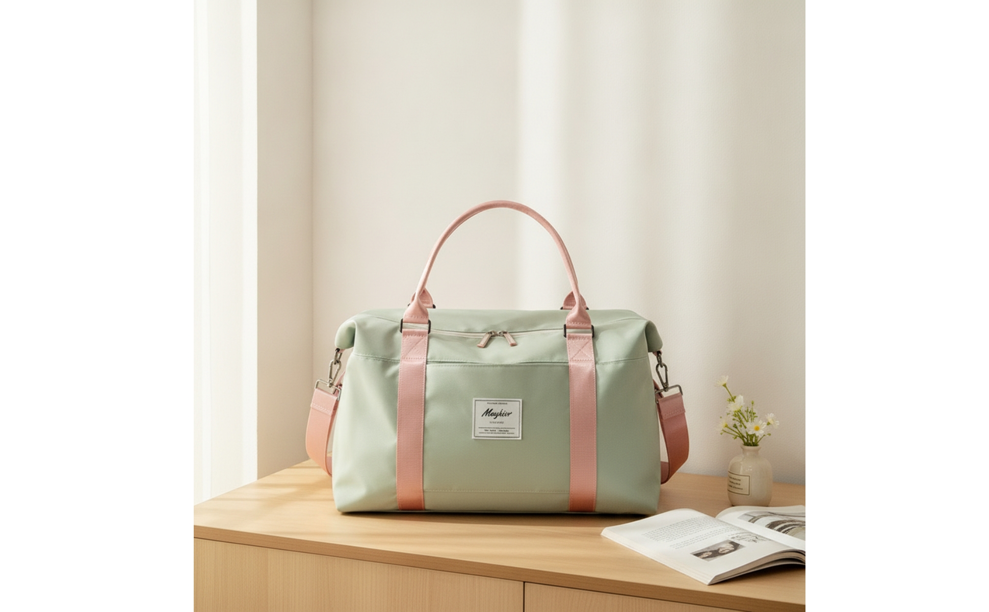 Duffel Bag with Wet Pocket Multi-Compartment Travel Duffel with Shoulder Strap
