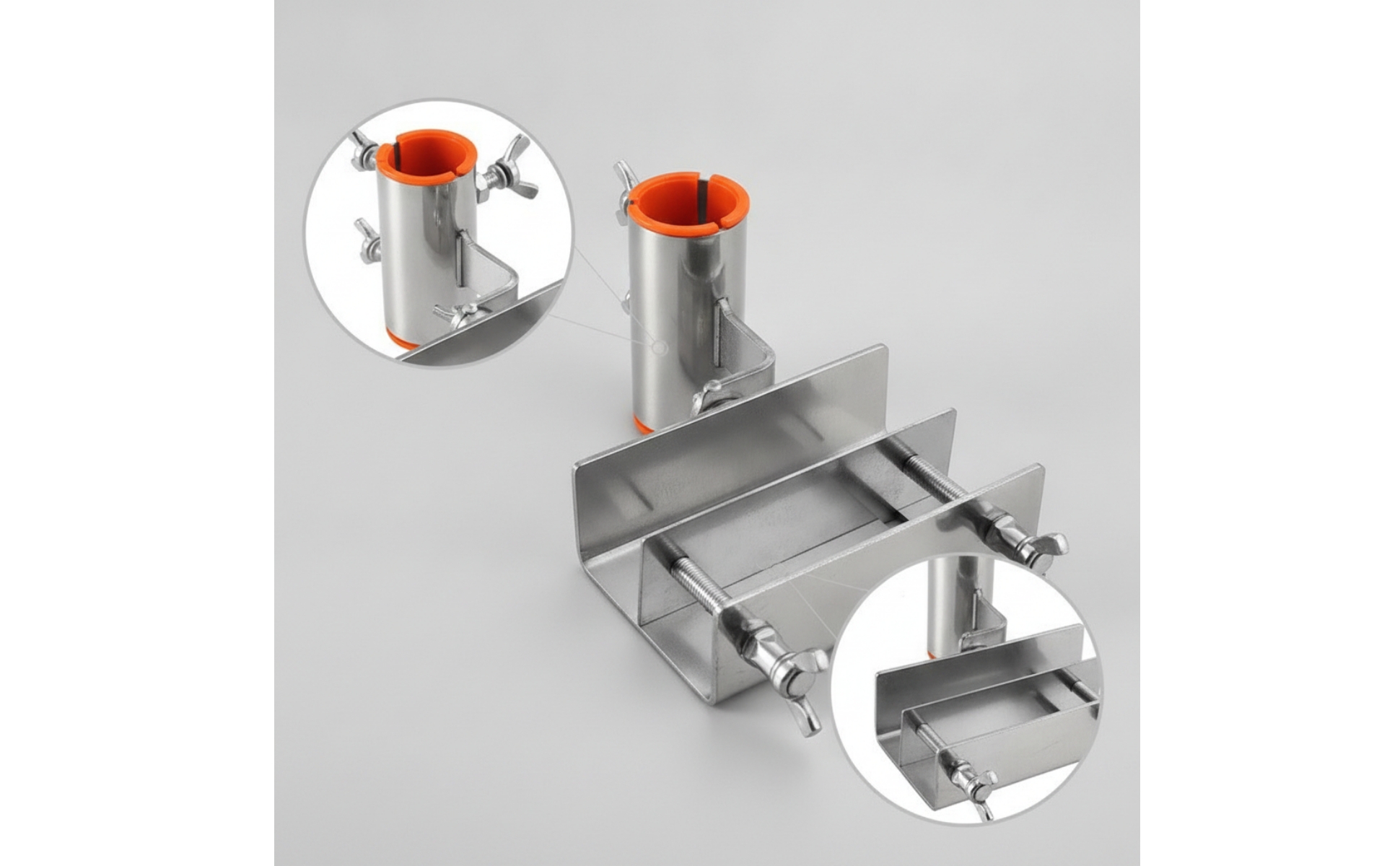 Schirmhalter mit Klemme verstellbar Dreirad-Schirmhalterung rostfrei