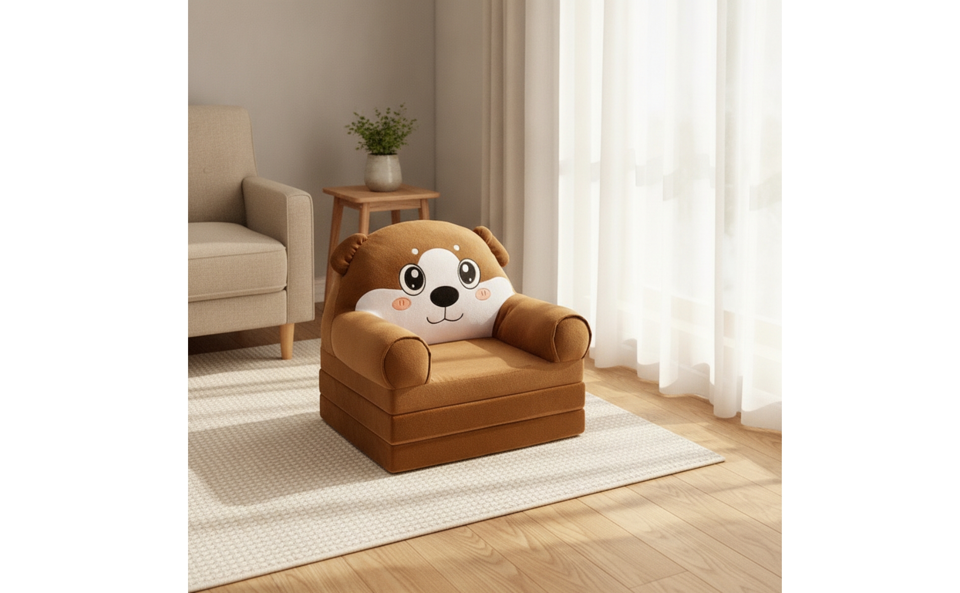 Foldable Sofa Chair Child-Sized Kids Sofa Chair Soft for Playroom, Toddlers