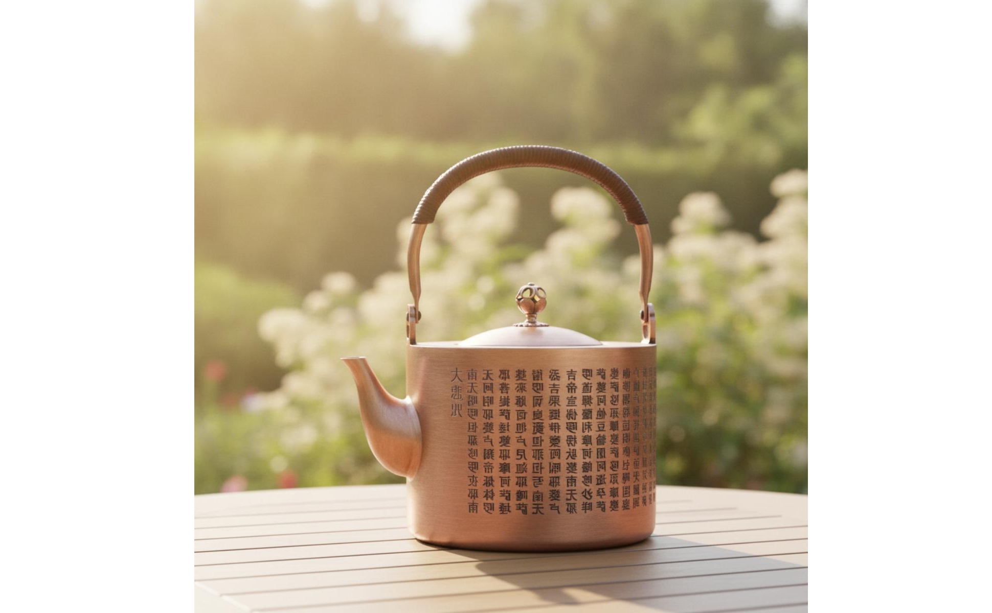 Copper Kettle with Strainer Hand-Finished Hammered Copper Teapot Large Capacity