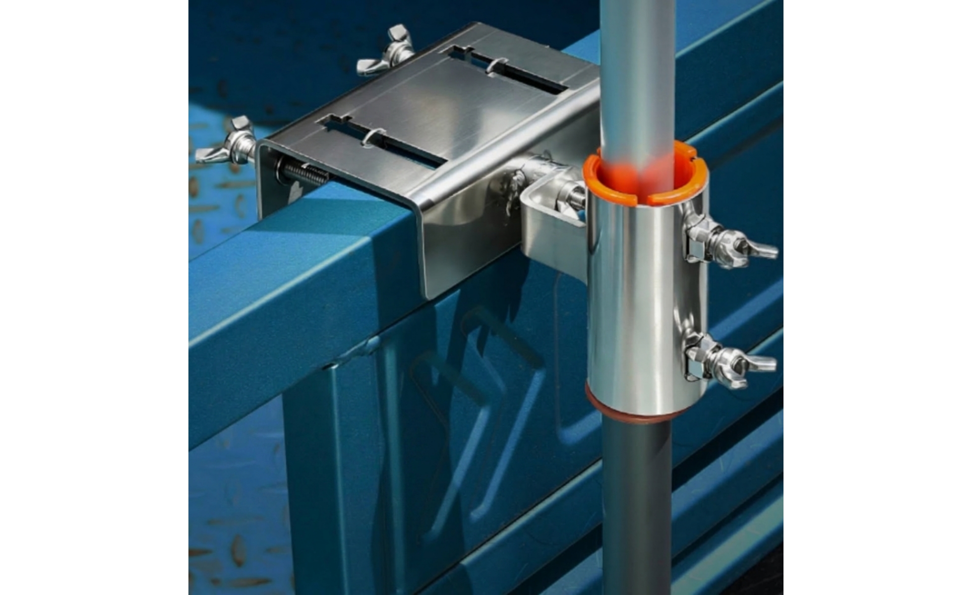 Schirmhalter mit Klemme verstellbar Dreirad-Schirmhalterung rostfrei