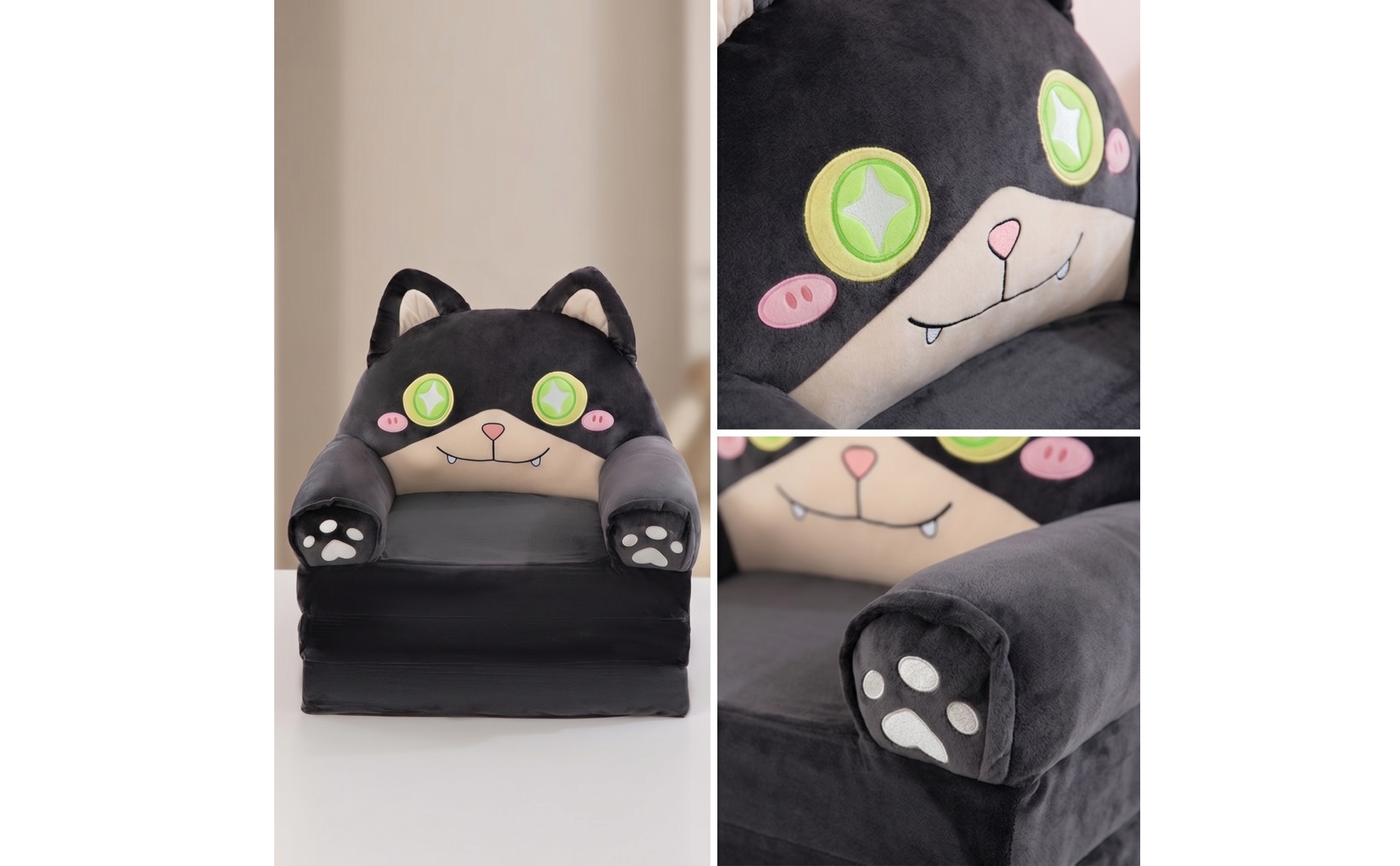 Foldable Sofa Chair Child-Sized Kids Sofa Chair Soft for Playroom, Toddlers
