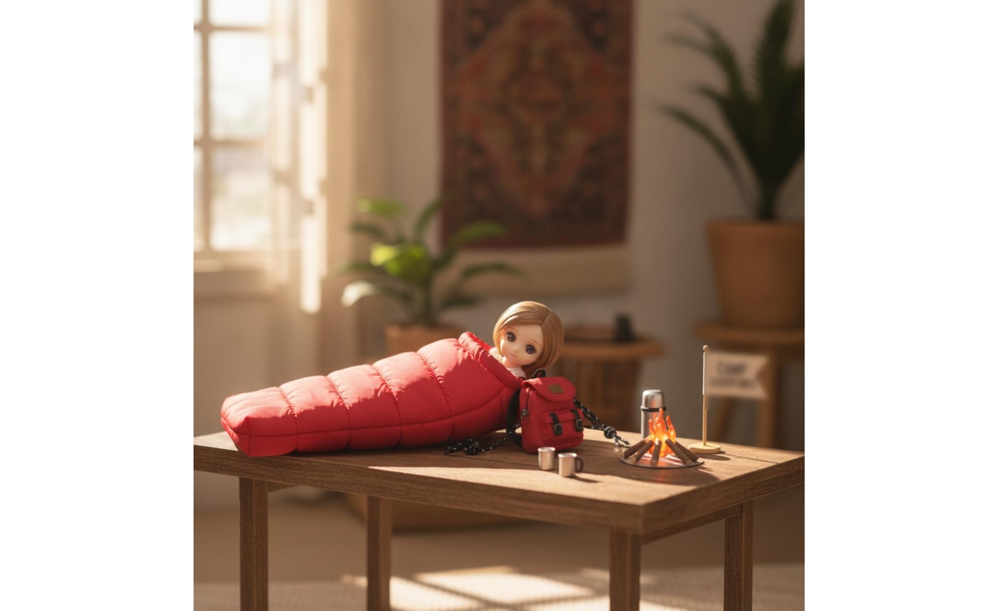 Puppenschlafsack mit Kapuze Gesteppt Puppenschlafsack Wattiert für Puppensammler