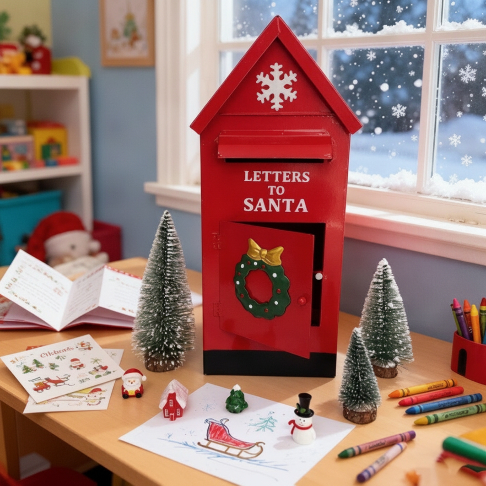 weihnachtsbriefkasten festlich Briefkasten-Ornament nostalgisch für Familien - Produktbild 6