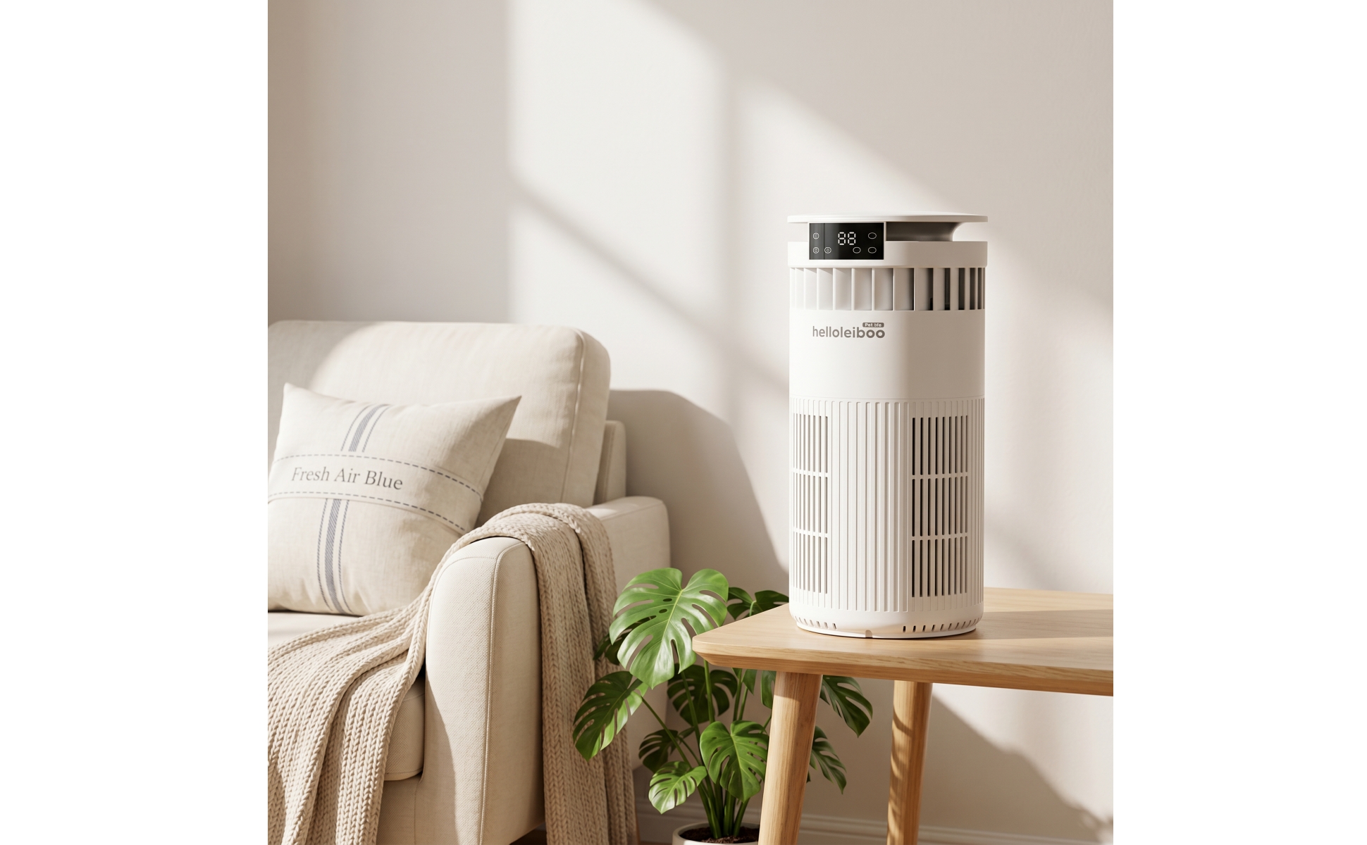 Pet Air Purifier Odor Reducing Cylindrical Air Purifier HEPA for Cat Owners