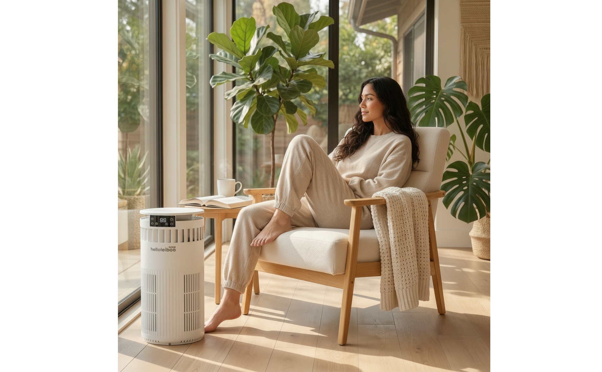 Pet Air Purifier Odor Reducing Cylindrical Air Purifier HEPA for Cat Owners
