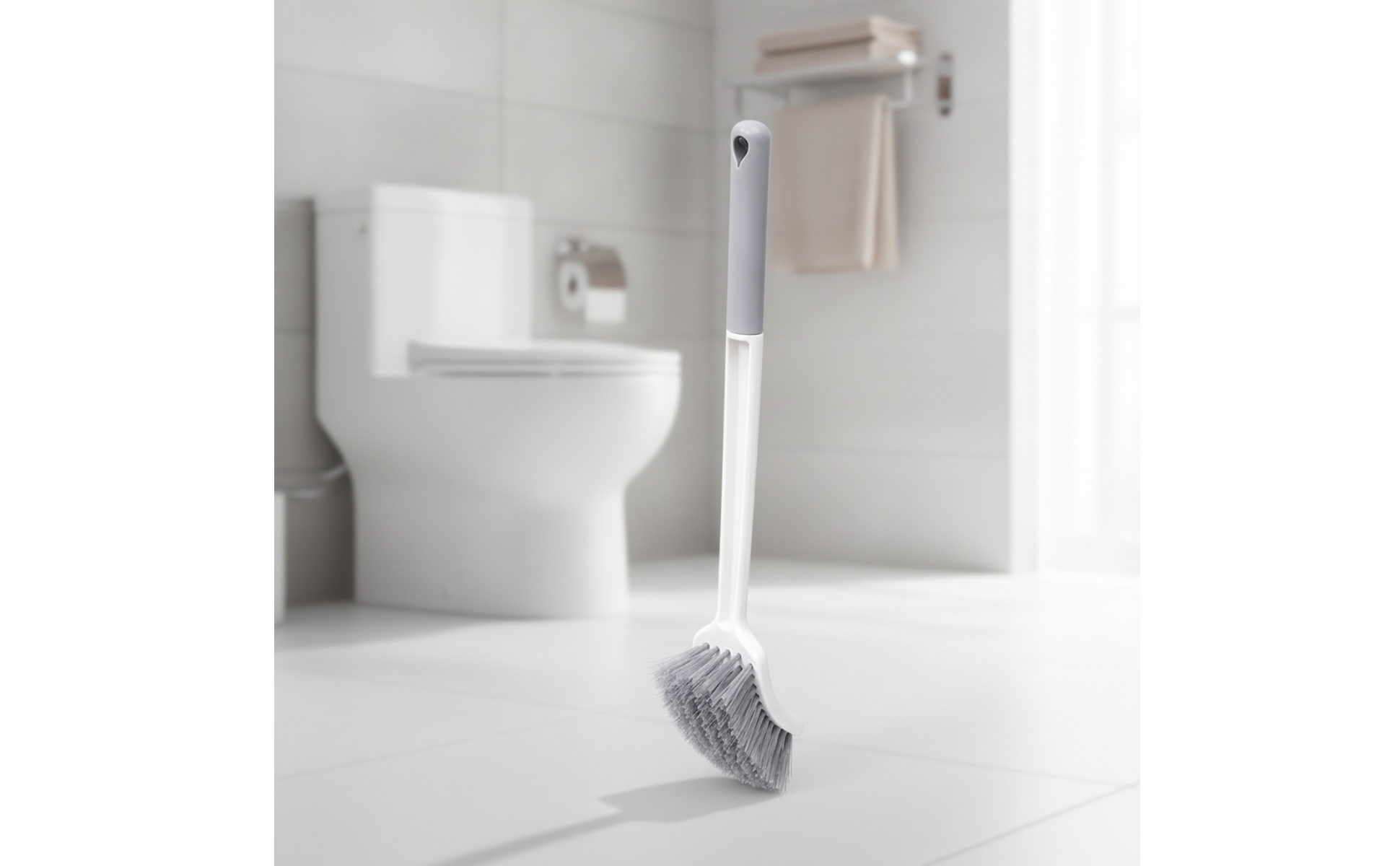 Toilet Brush with Sponge Head Curved Toilet Cleaning Brush Long-Handled
