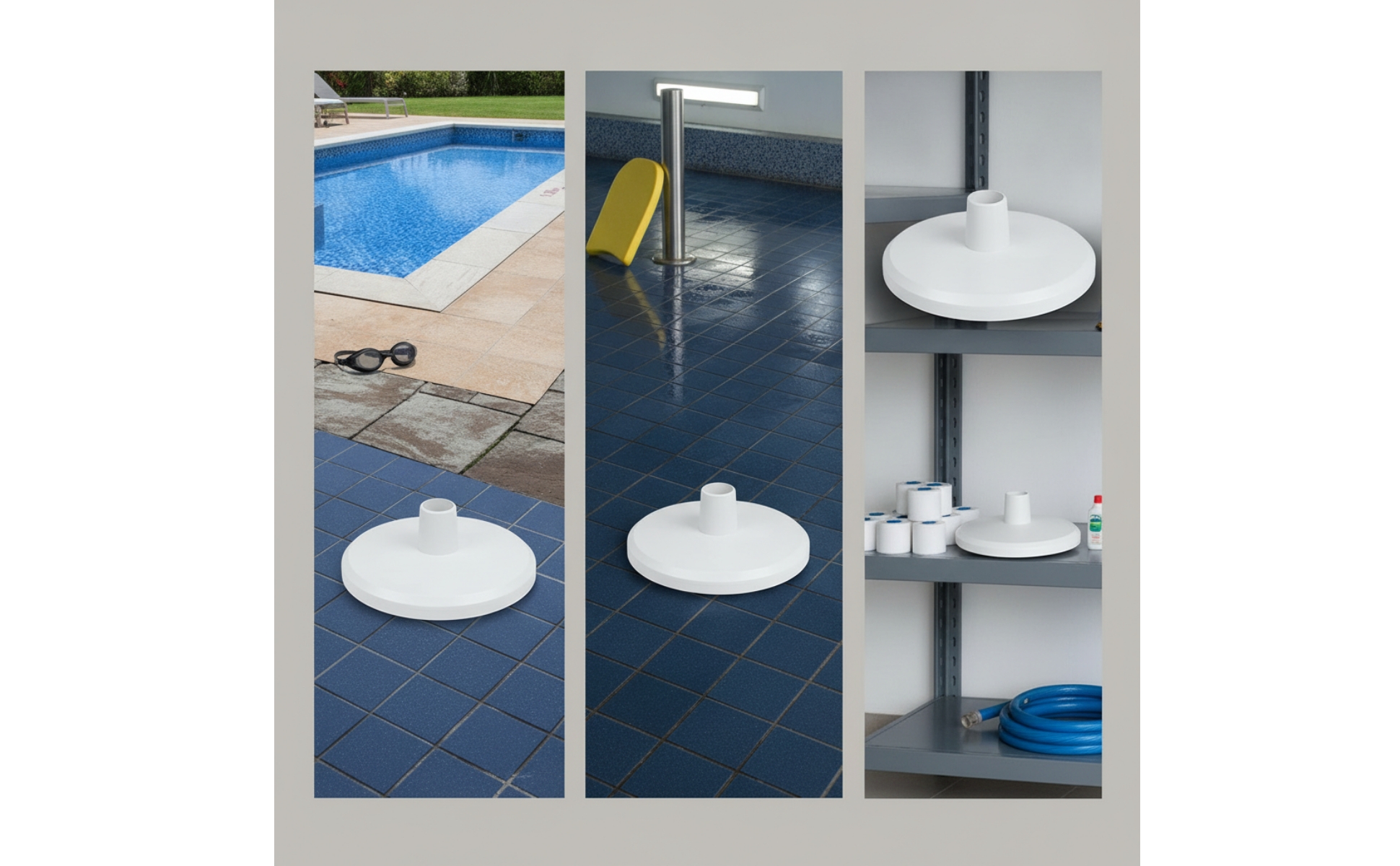 Skimmer-Vakuumplatte passgenau Vakuum-Adapterplatte dicht für Poolreinigung