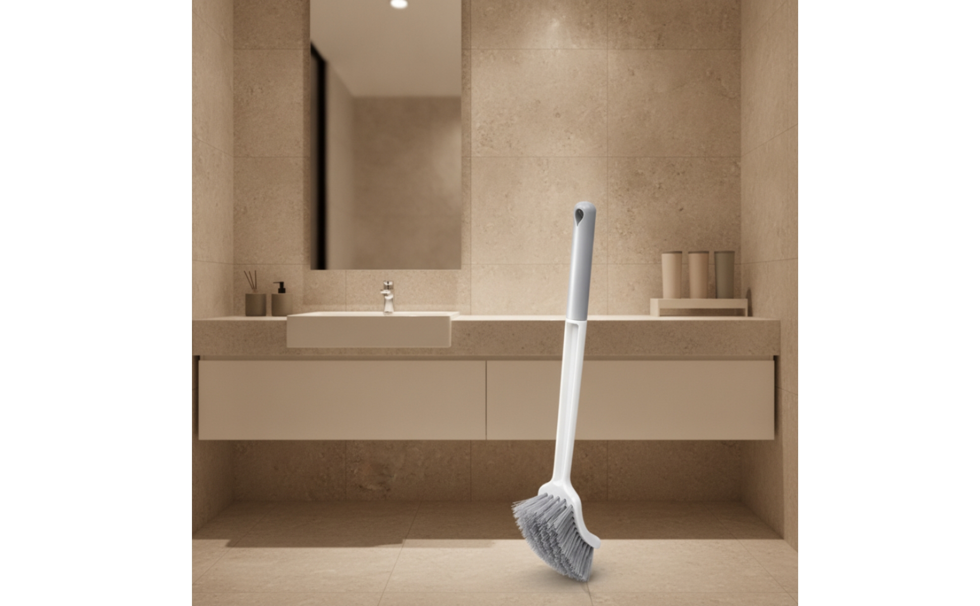 Toilet Brush with Sponge Head Curved Toilet Cleaning Brush Long-Handled