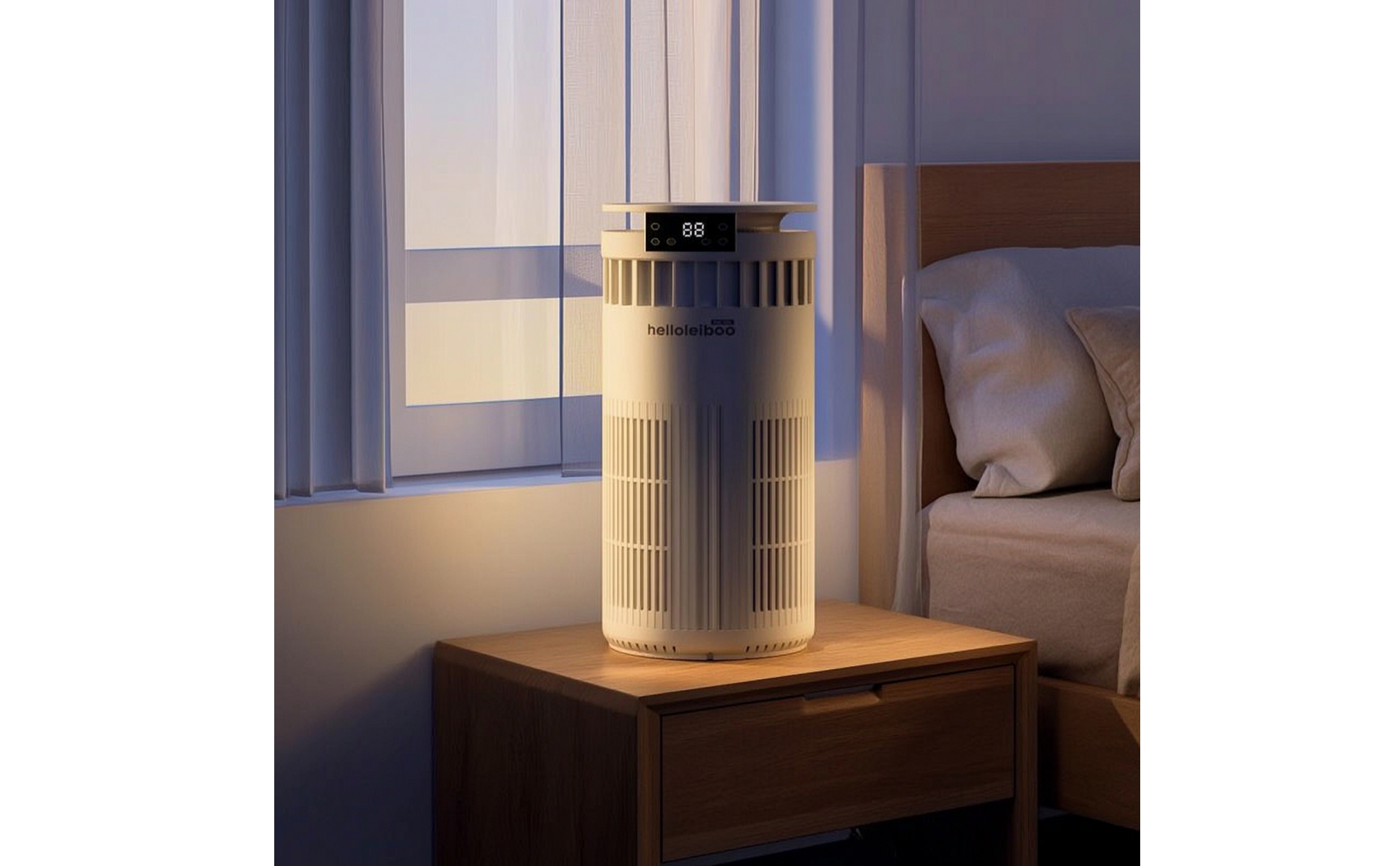 Pet Air Purifier Odor Reducing Cylindrical Air Purifier HEPA for Cat Owners