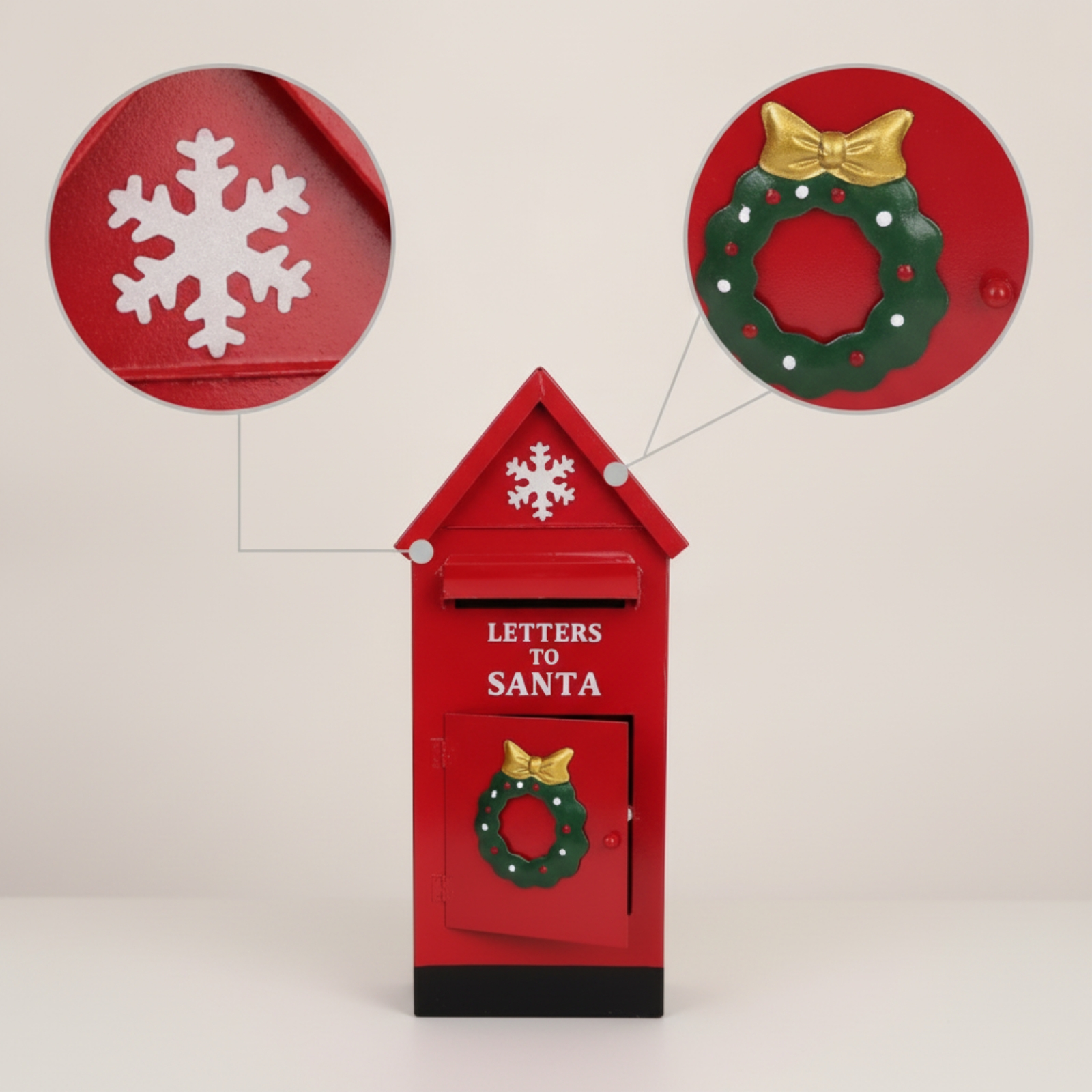 weihnachtsbriefkasten festlich Briefkasten-Ornament nostalgisch für Familien - Produktbild 1