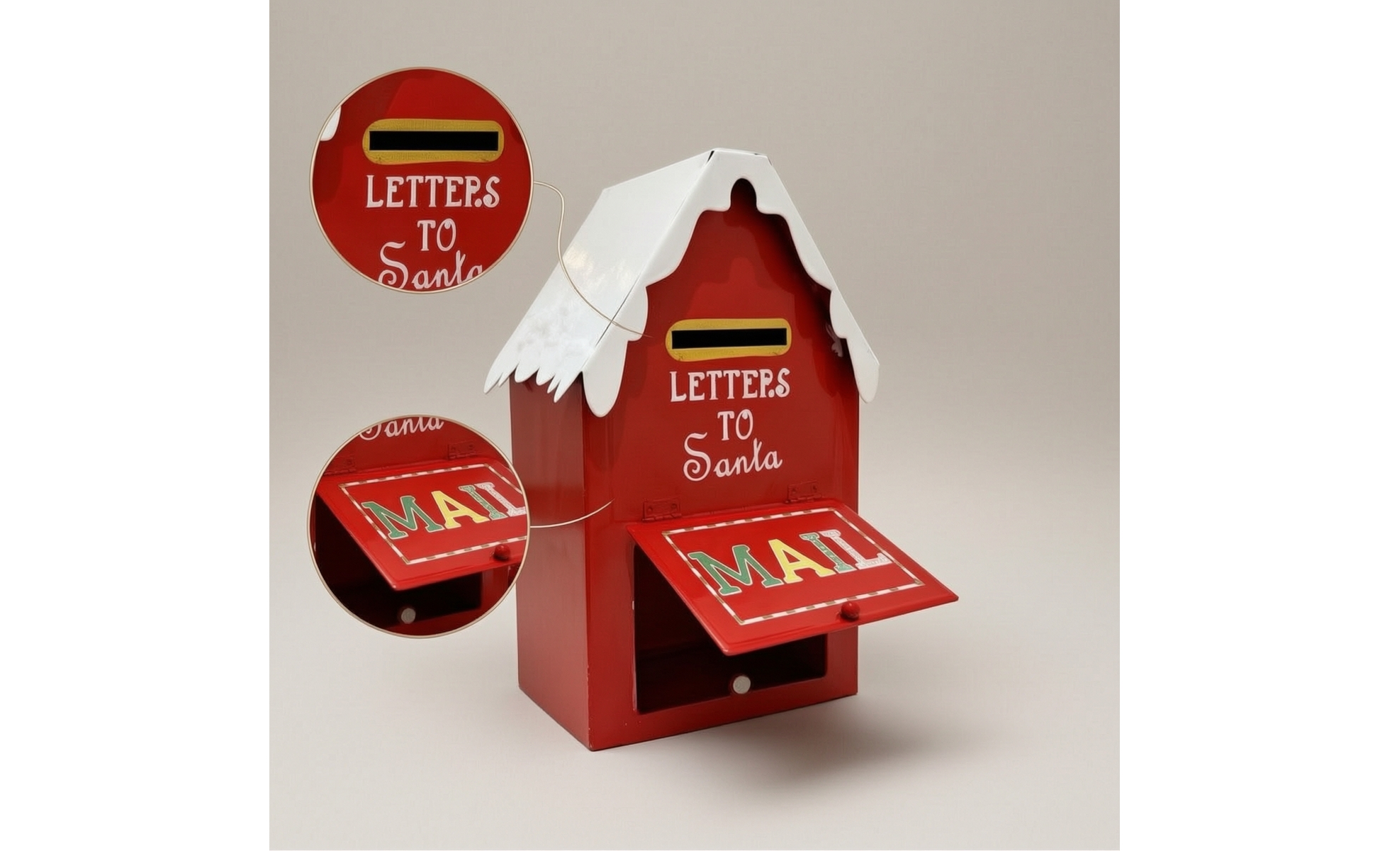 Weihnachtsbriefkasten weihnachtlich Briefkasten-Dekoration verschneit für Kinder