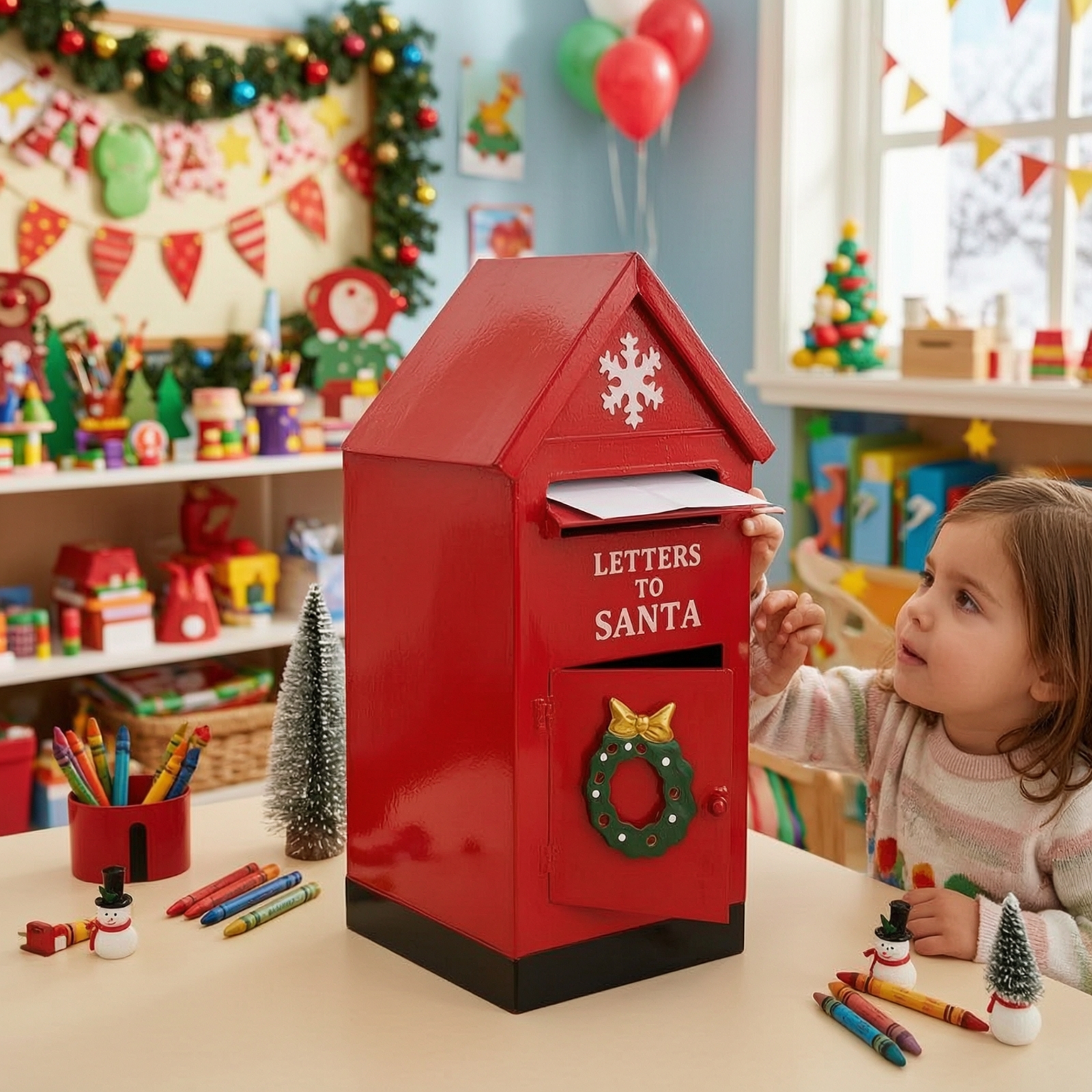 weihnachtsbriefkasten festlich Briefkasten-Ornament nostalgisch für Familien - Produktbild 7